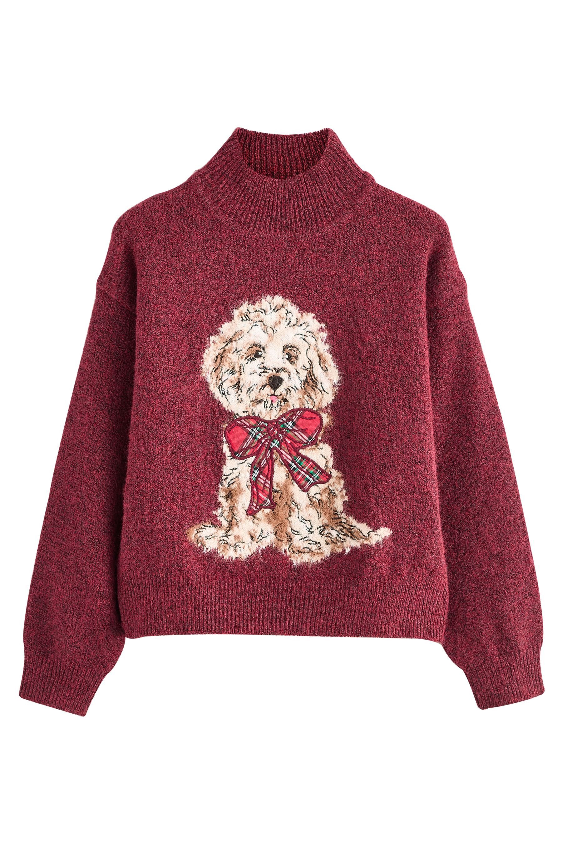 Strickpullover Weihnachtspullover mit Hundemotiv