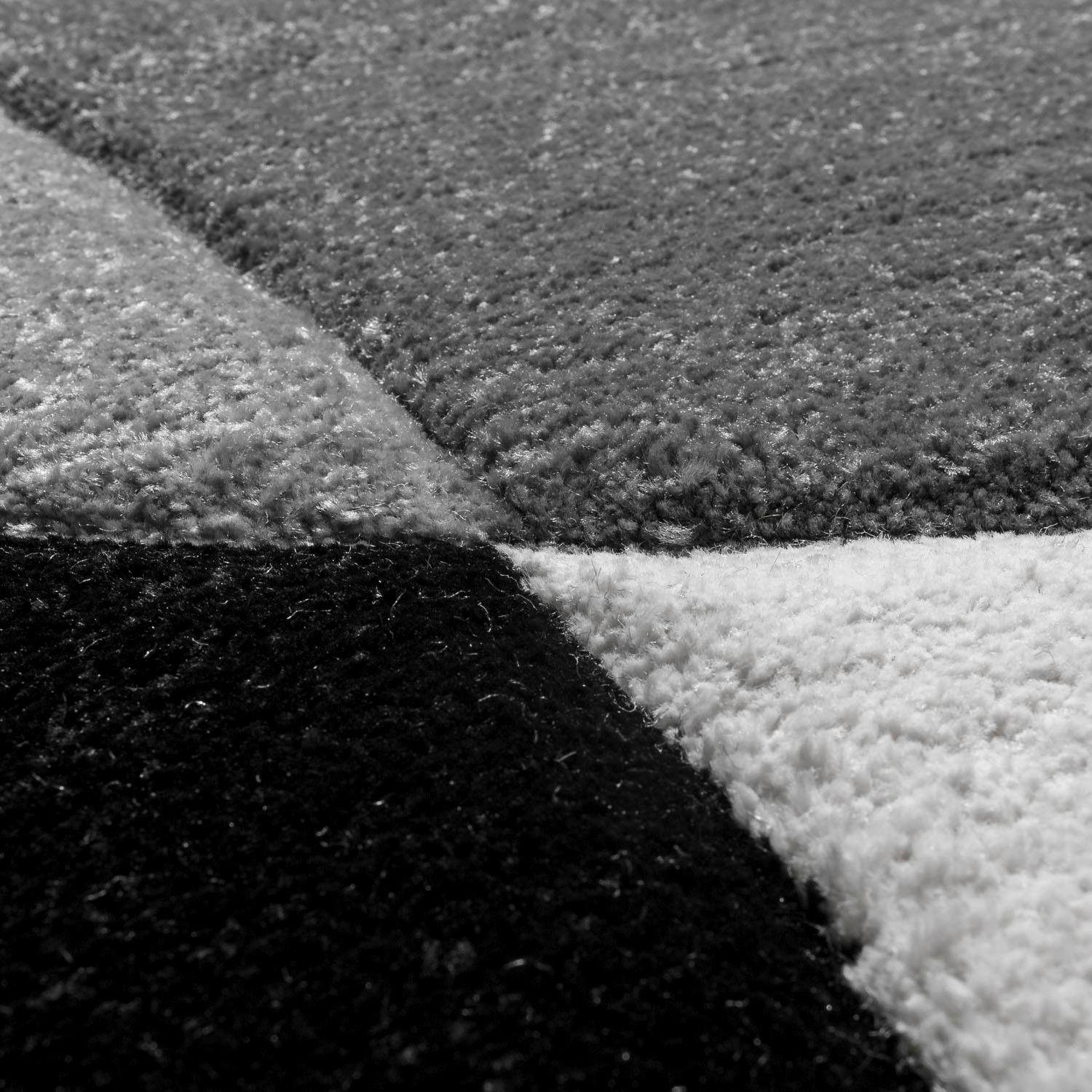 Paco Home Läufer Diamond 664, rechteckig, Höhe: 18 mm, Teppich-Läufer, Kurzflor, 3D-Design, modernes geometrisches Muster