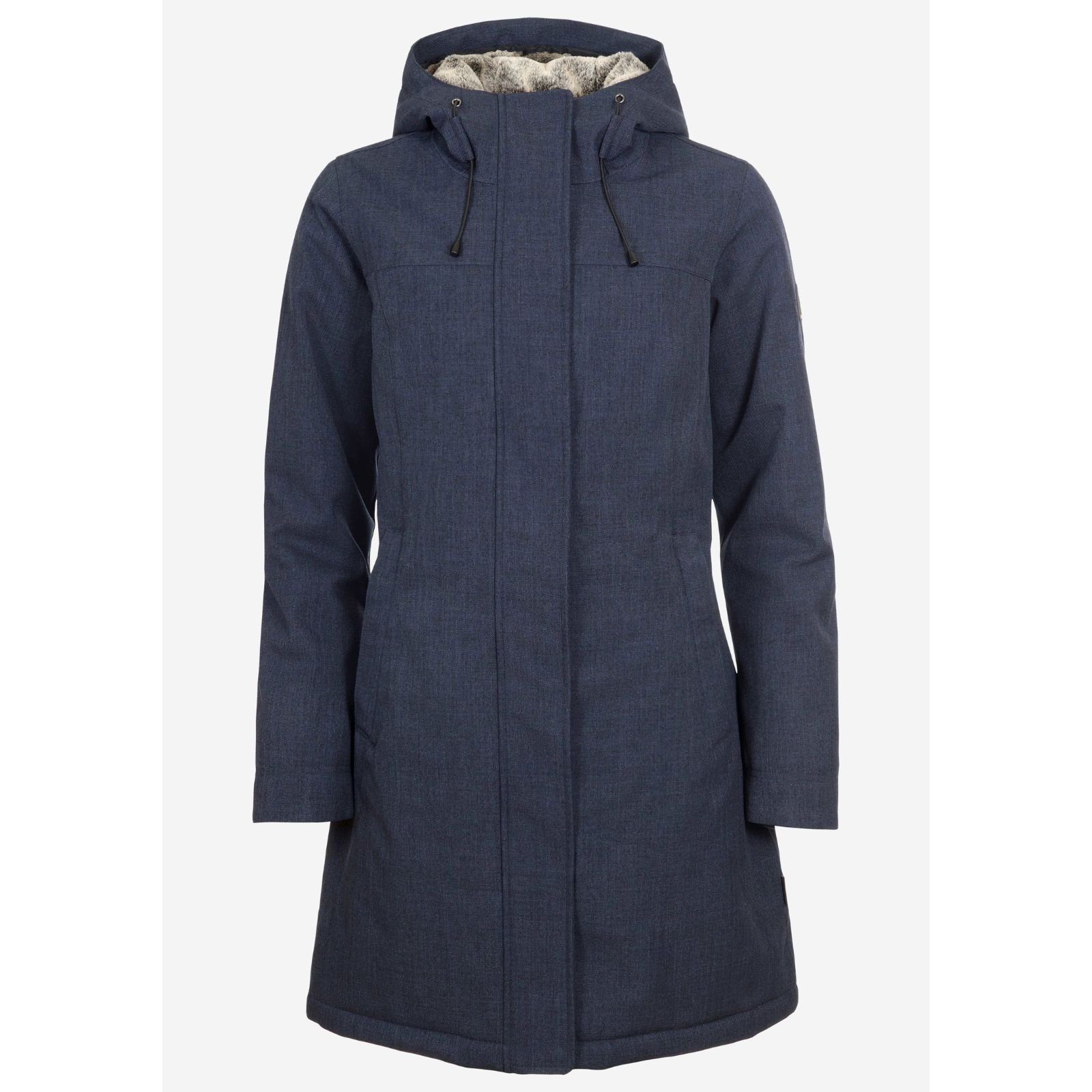 Elkline Allwetterjacke Elkline Apres Ski Bluemelange wasserdichter Damen Wintermantel 40 Wasserdichter Damen Wintermantel