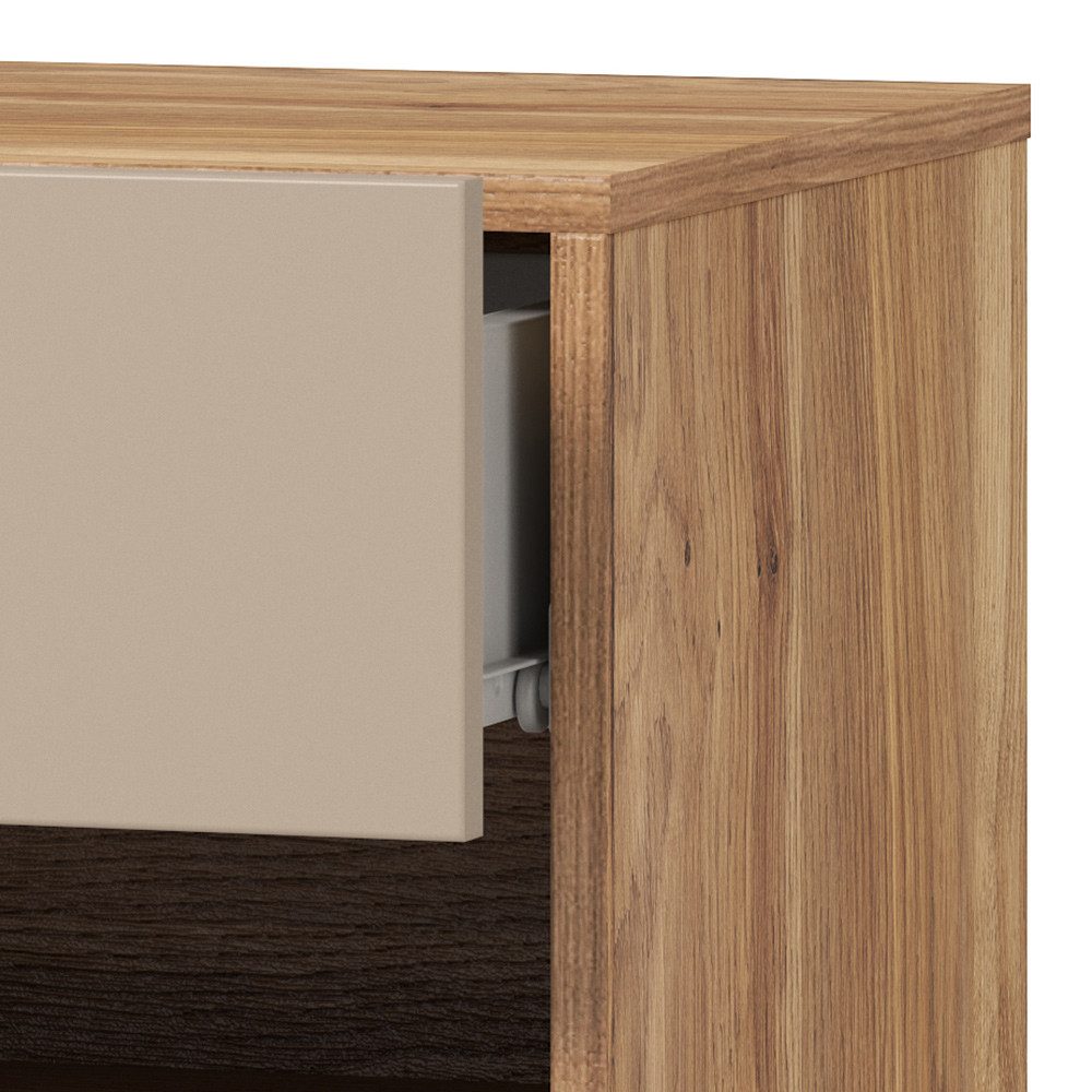 Lomadox Nachttisch ISPARTA-83, Eiche Nb.,beige, 2 günstig online kaufen
