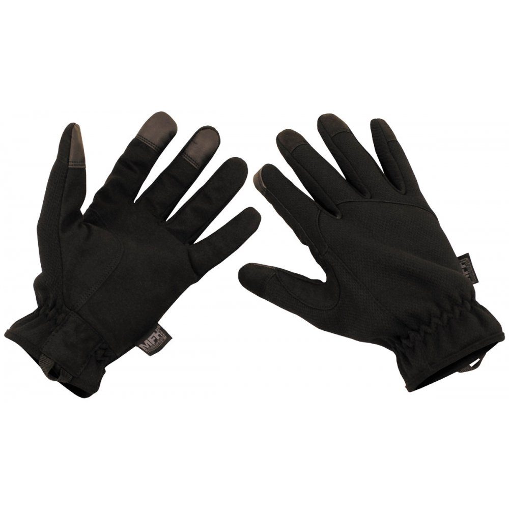 MFH Laufhandschuhe HighDefence Fingerhandschuhe, schwarz, Lightweight - XXL