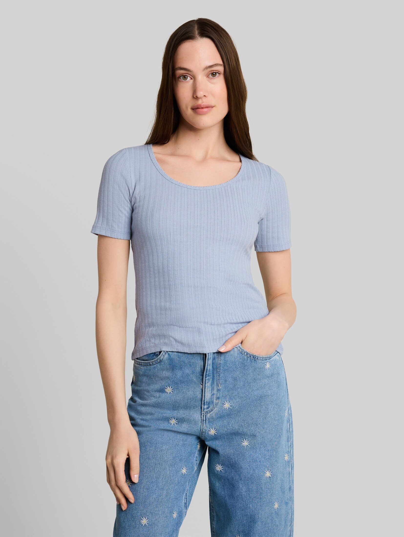 TOM TAILOR Denim T-Shirt T-Shirt Slim Fit Pointelle T-Shirt