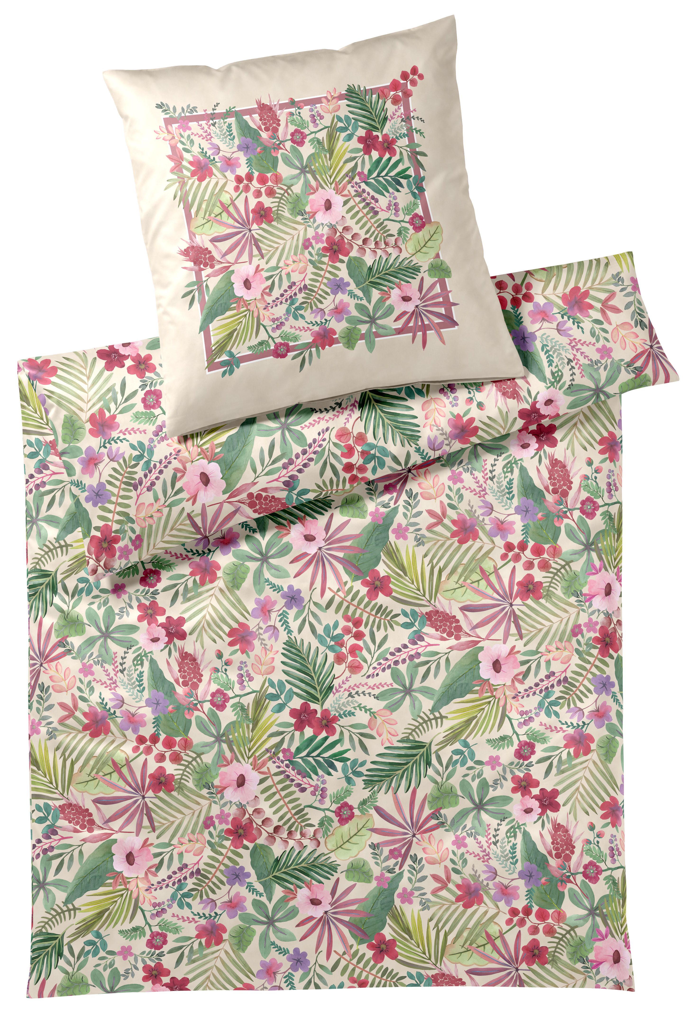 Elegante Bettwäsche Rise, Mako-Satin, 2 teilig, angenehmes Hautgefühl