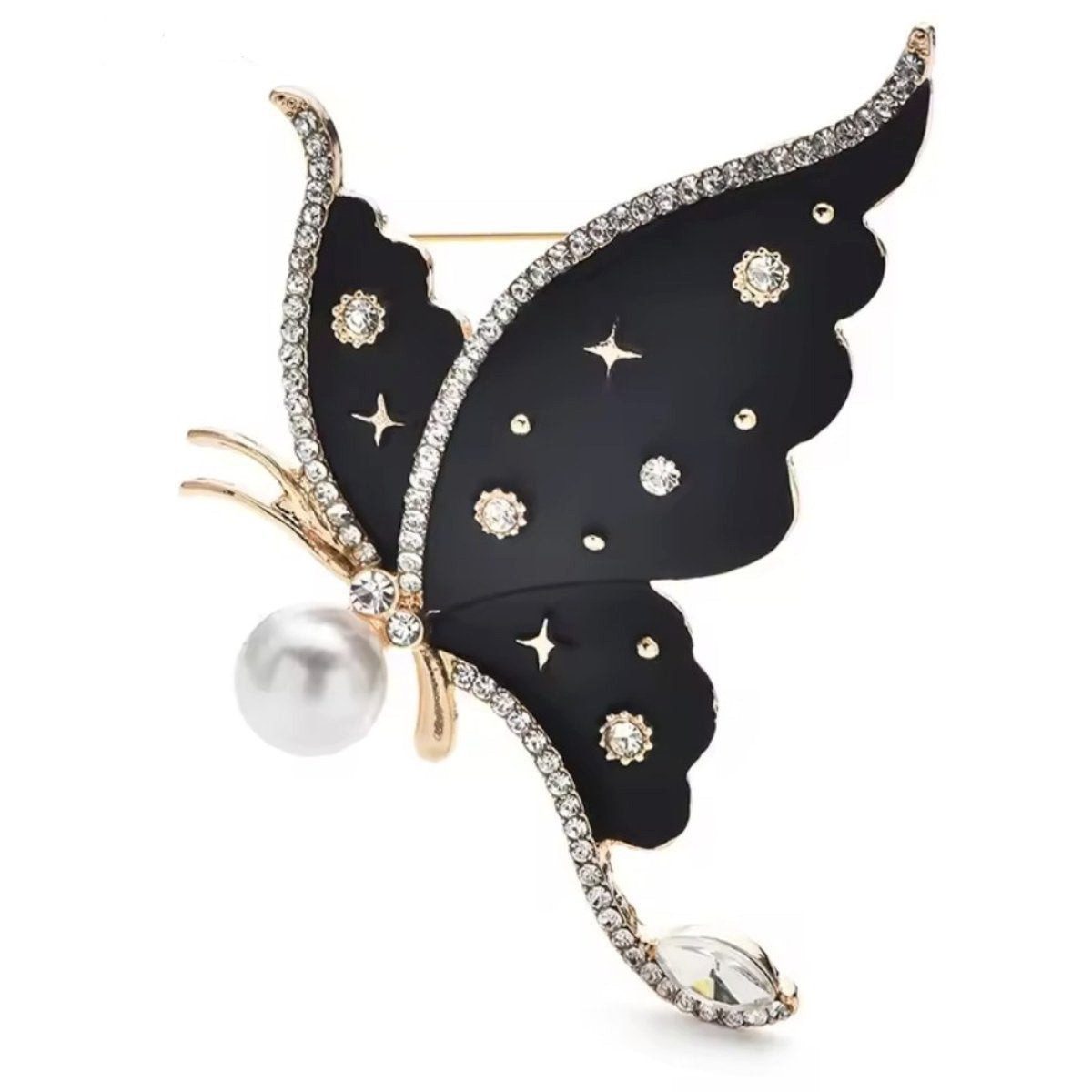 Dark-Desires Brosche Brosche fliegender Schmetterling in schwarz, Damen Bro günstig online kaufen