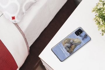 MuchoWow Handyhülle Eisbären - Schnee - Weiß, Handyhülle Samsung Galaxy A52 5G, Smartphone-Bumper, Print, Handy