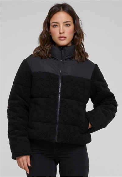 URBAN CLASSICS Steppjacke Ladies Short Sherpa Mix Puffer Jacket