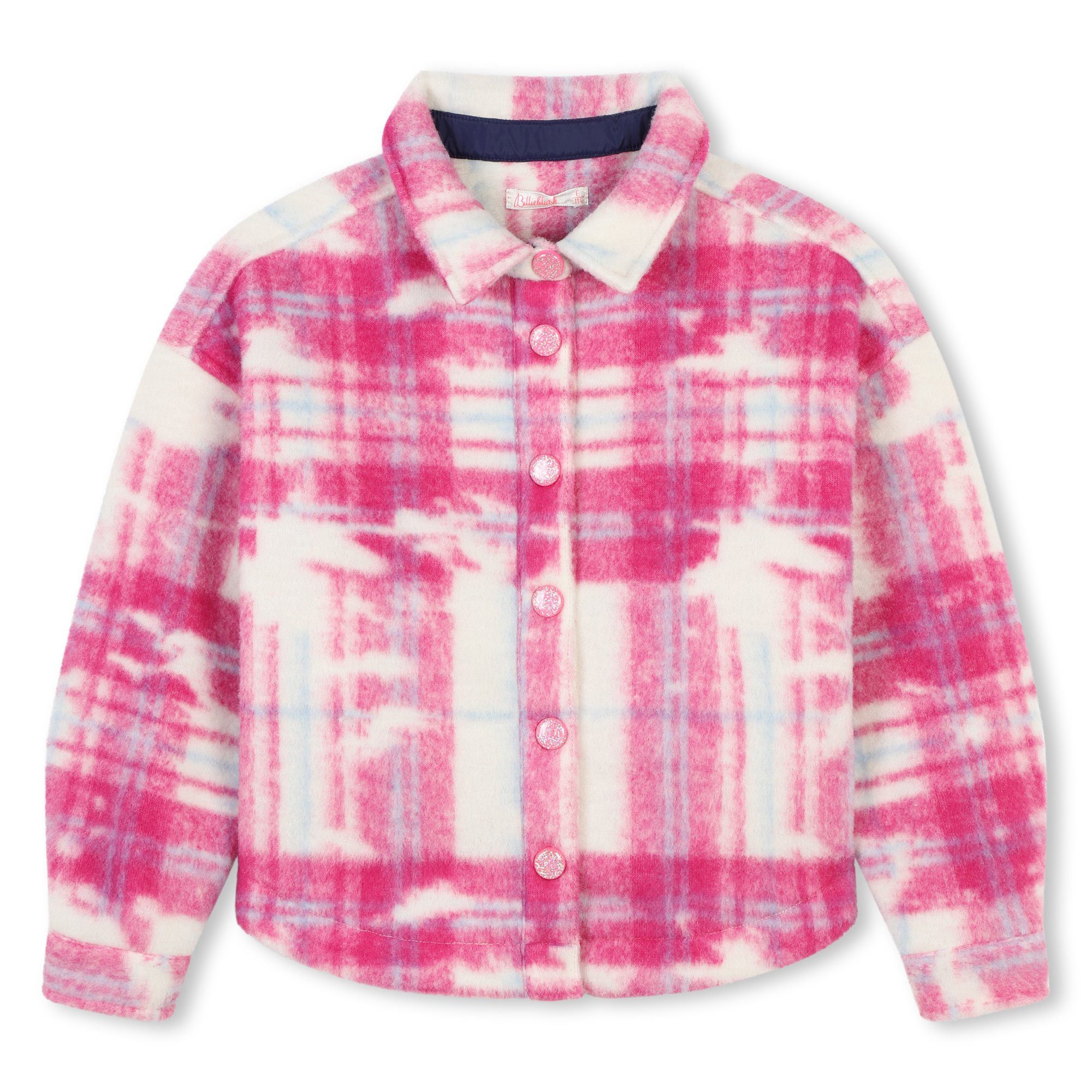 Billieblush Hemdjacke Billieblush Karo-Jacke rosa/ weiß Paillettenmotiv hinten 4-12 Jahre