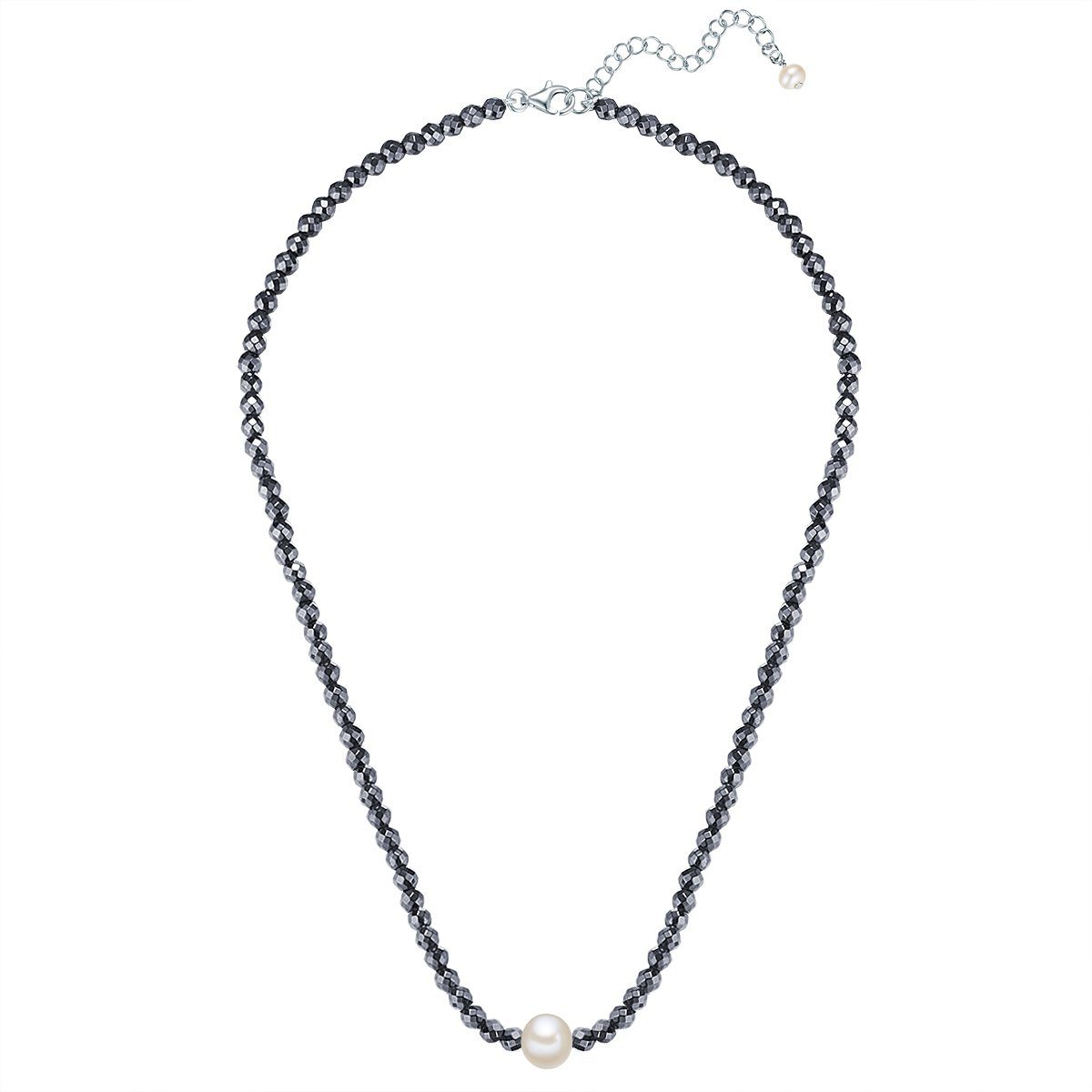 Süßwasser-Zuchtperle Collier Pearls mit silber, Valero