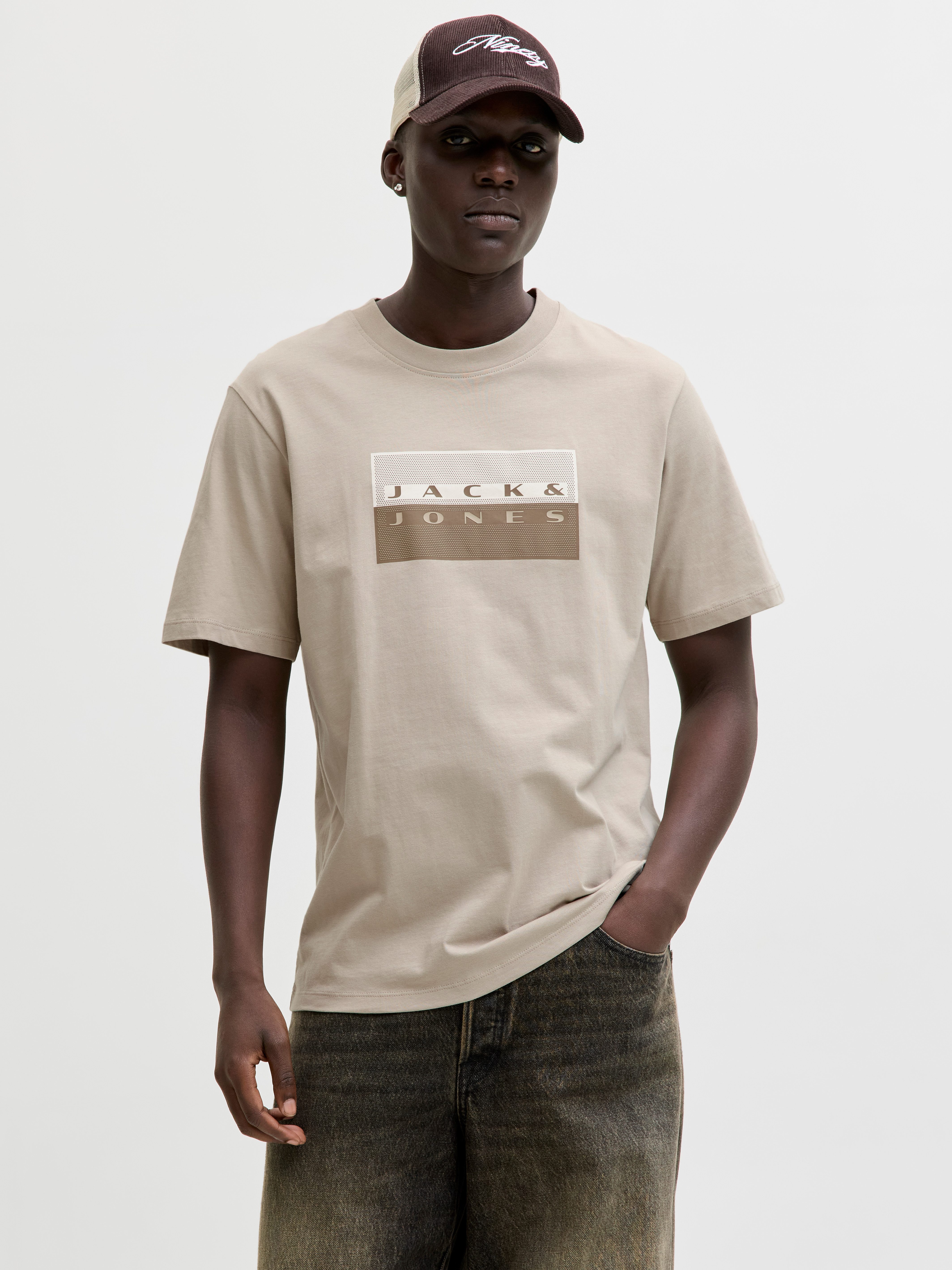 Kurzarmshirt JCOFUSION DOTS PRINT TEE SS CREW SN