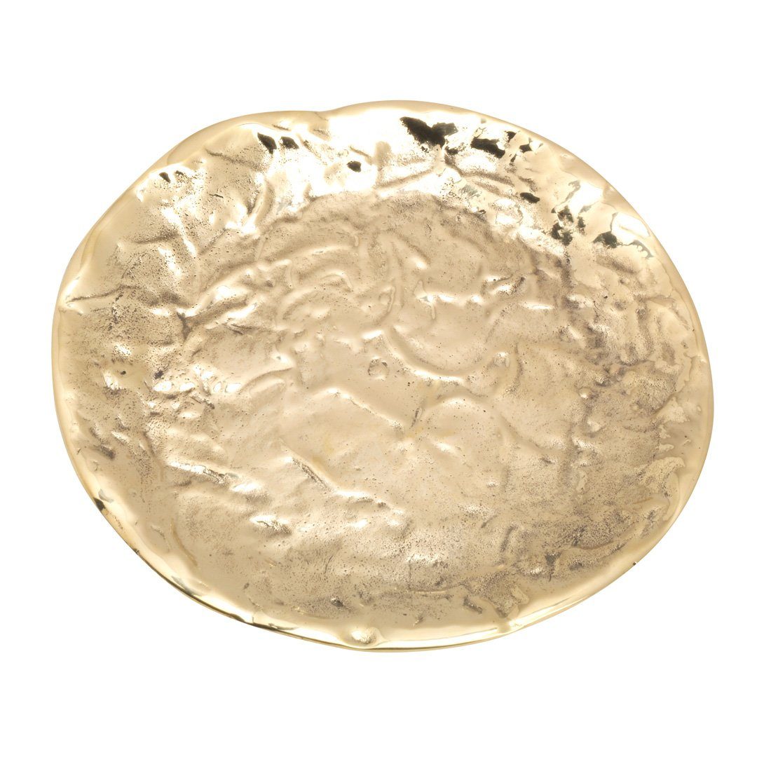 NKlaus Kerzentablett Gold Ø Unterse 12,5cm Kerzenteller Poliert Messing