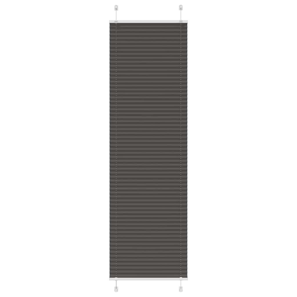 vidaXL Jalousie 60 x 200 cm Plissee Schwarz 60x200 cm Stoffbreite 59,4 cm Polyester