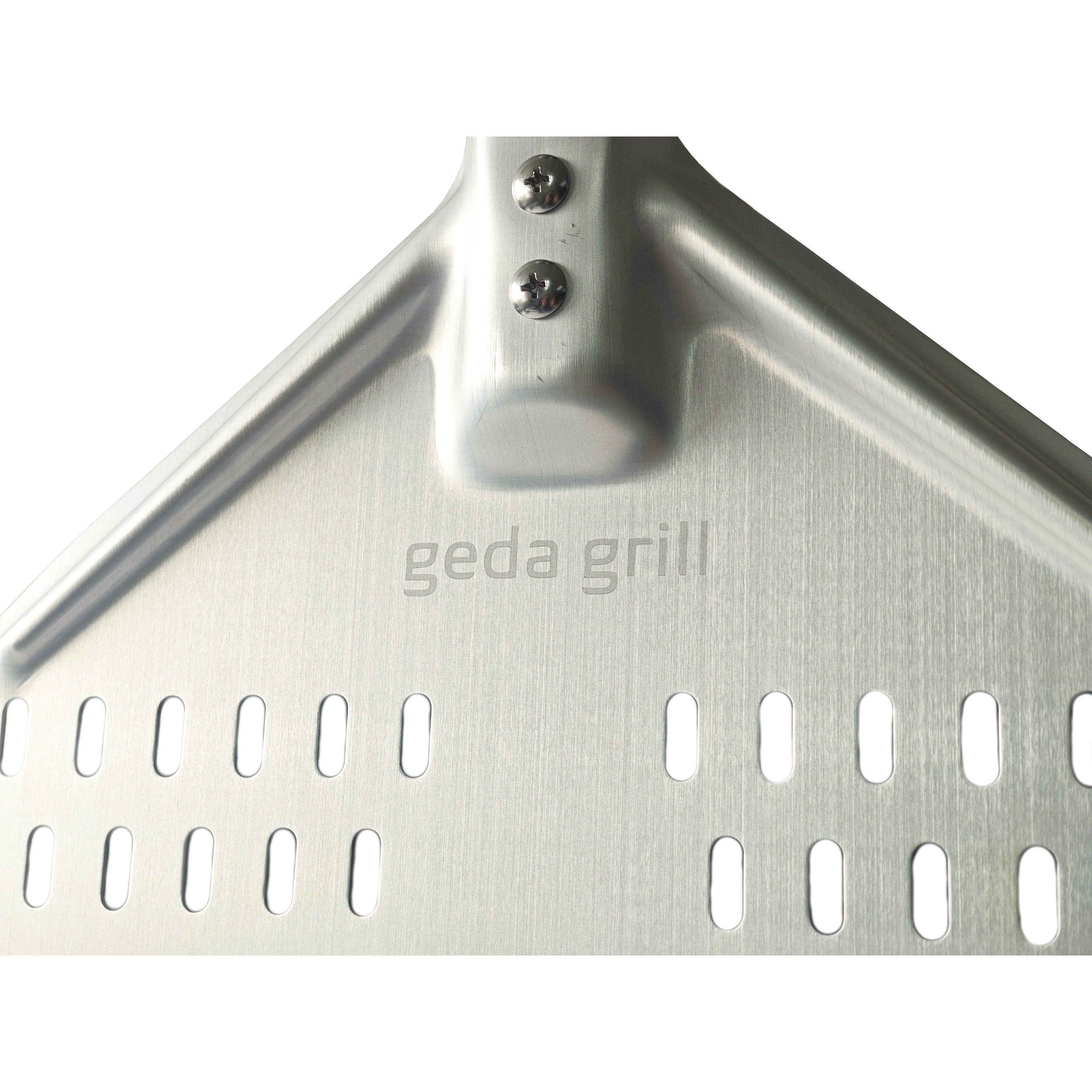 geda grill Pizzaschieber Pizzaschaufel, Aluminium eloxiert, perforiert, abnehmbar, Aluminium eloxiert