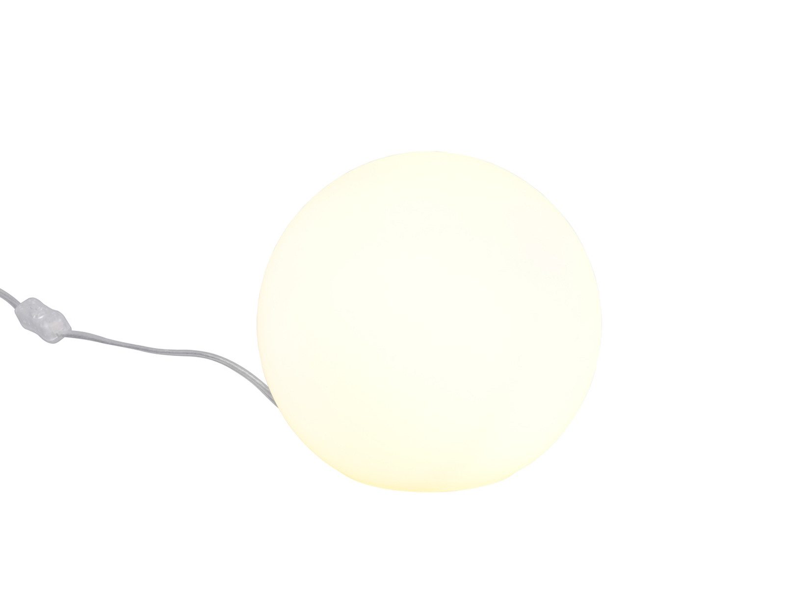 Reality Leuchten LED Tischleuchte Kugel-Lampe Ø 20cm inkl. E27 LED, dimmbar, LED wechselbar, warmweiß, kleine Glaskugel Nacht-Tischlampe, Lampenschirm Opal-Glas