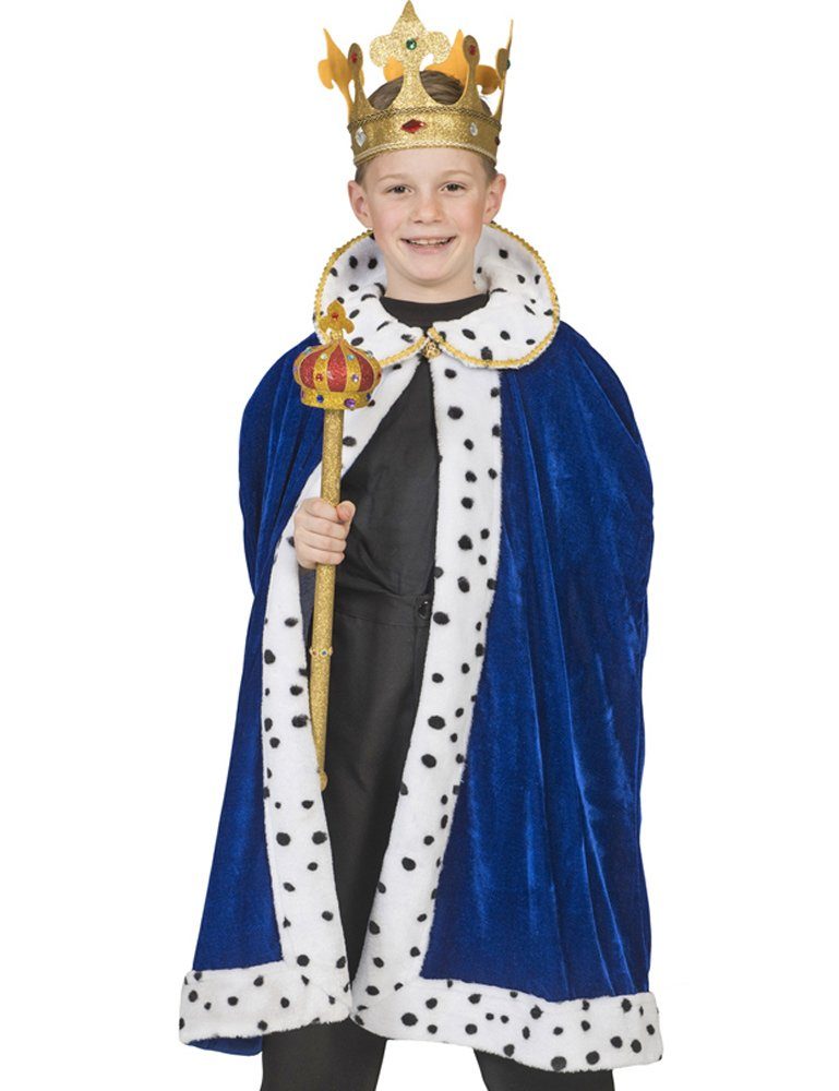 Funny Fashion König-Kostüm »Umhang zum König Kostüm für Kinder - Blau -  Mittelalter Ritterfest Karneval« online kaufen | OTTO