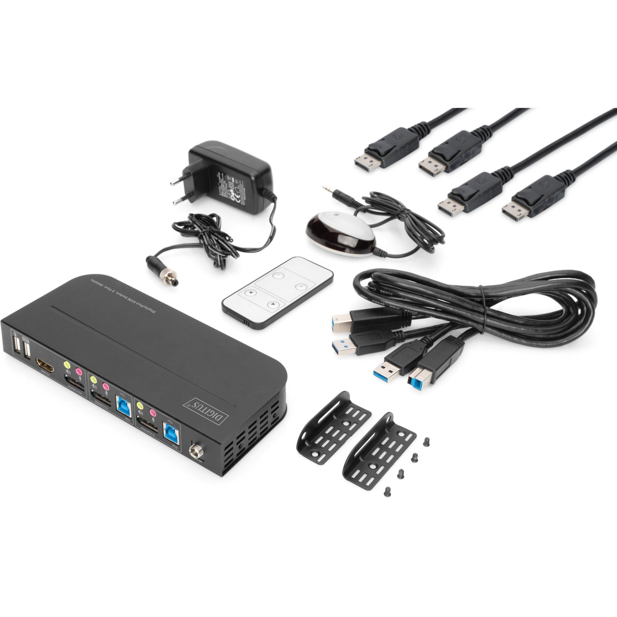 Digitus Digitus Netzwerk-Switch 2-Port 4K60Hz KVM-Switch