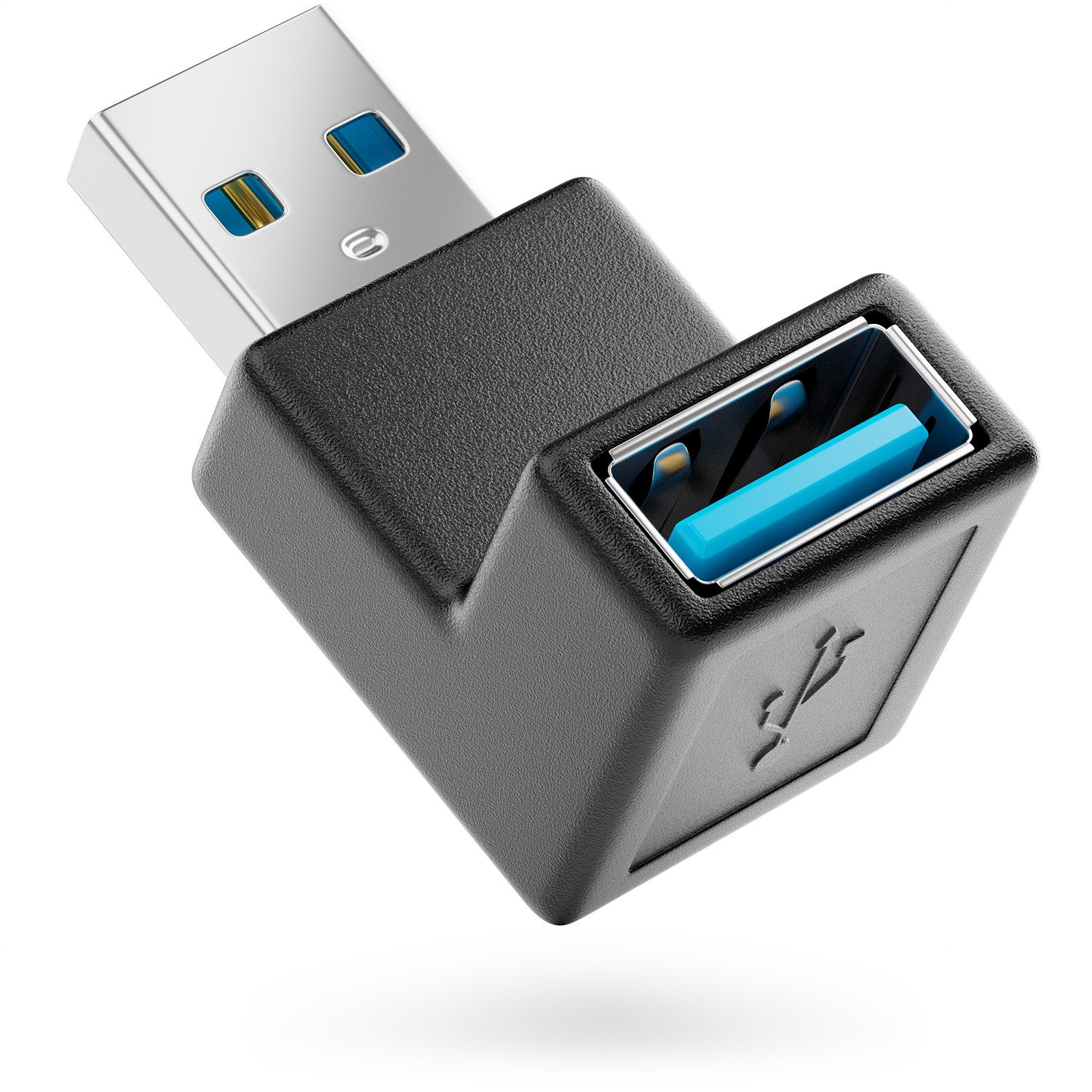 deleyCON deleyCON USB 3.0 Winkel Adapter - 90° Grad Winkeladapter - A-Stecker USB-Adapter
