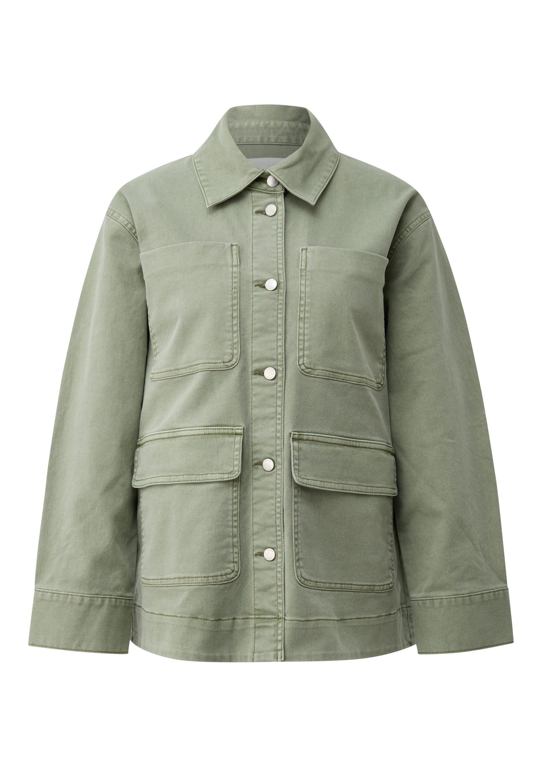 s.Oliver Funktionsjacke Indoor-Jacke Overshirt aus Twill im Relaxed Fit