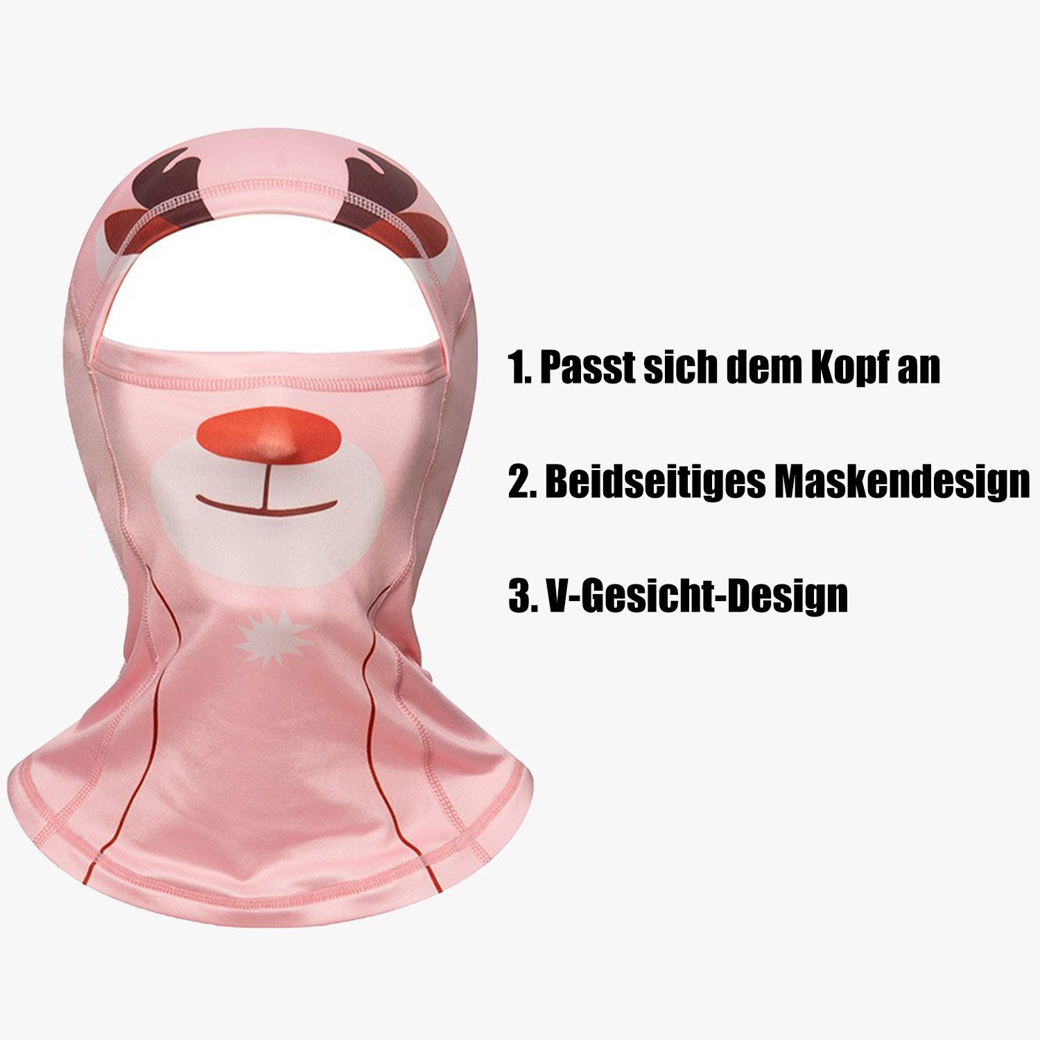 Refttenw Sturmhaube Kinder Jugend Skimaske Tier Balaclava für Outdoor Skifahren Radfahren