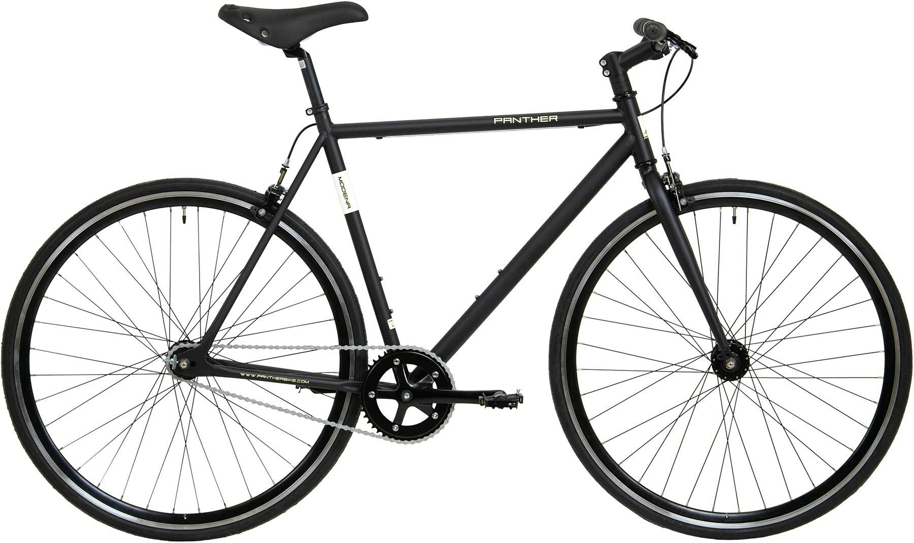 Panther Singlespeed Street Bike Riso schwarz matt 28" Diamant, 1 Gang