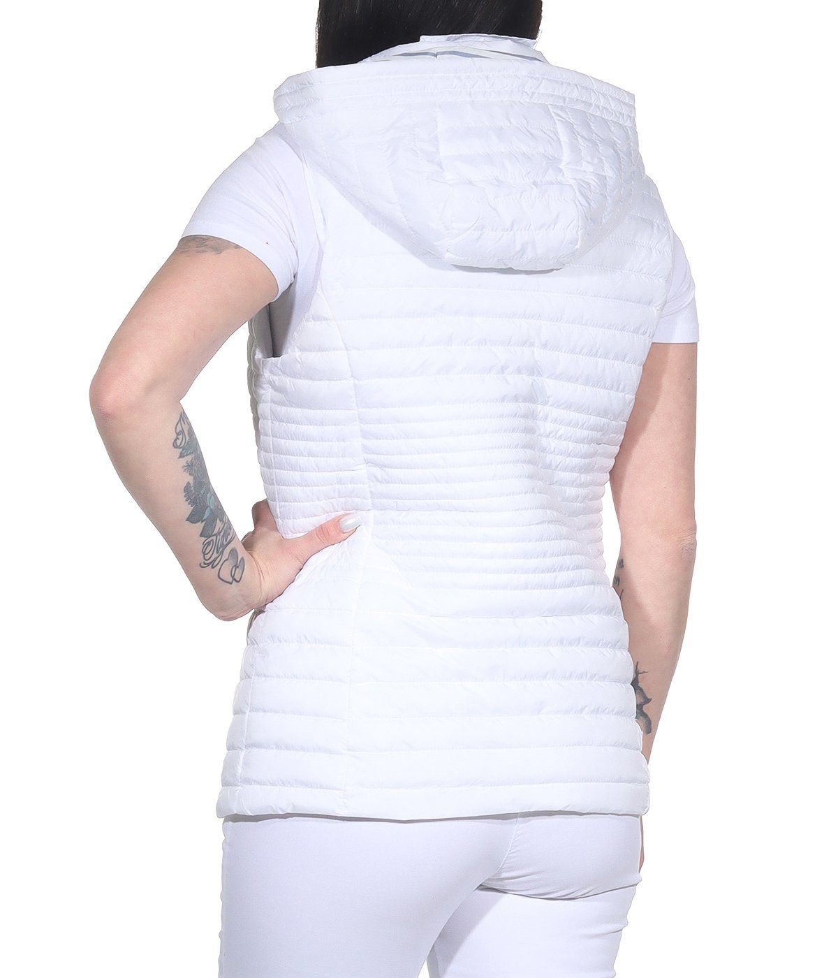 Aurela Damenmode Steppweste Damen Weste leichte Steppweste maritime Sommerweste Eingrifftaschen (außen) und Brusttasche (Innen), auch große Größen