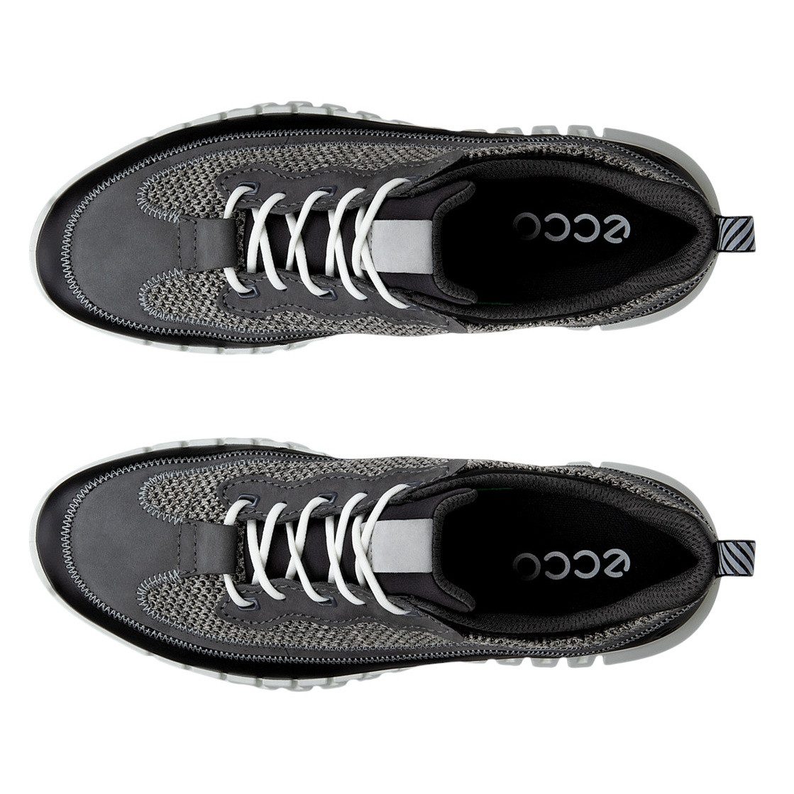 Ecco Gruuv Lea (Premium-Leder, Mesh-Gewebe) schwarz/grau Herren Sneaker günstig online kaufen