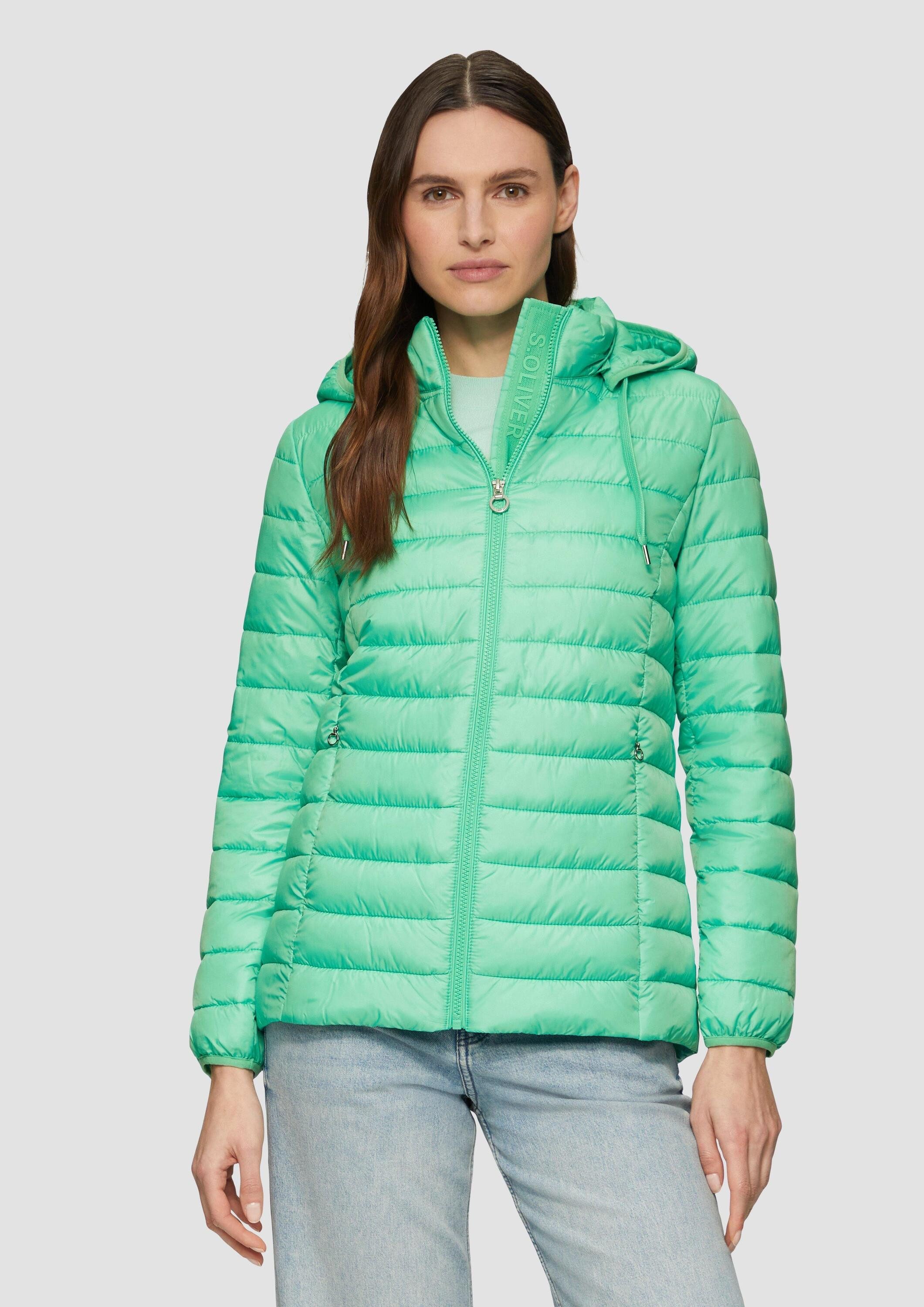 s.Oliver Winterjacke Outdoor-Jacke Leichte Steppjacke mit abnehmbarer Kapuz günstig online kaufen