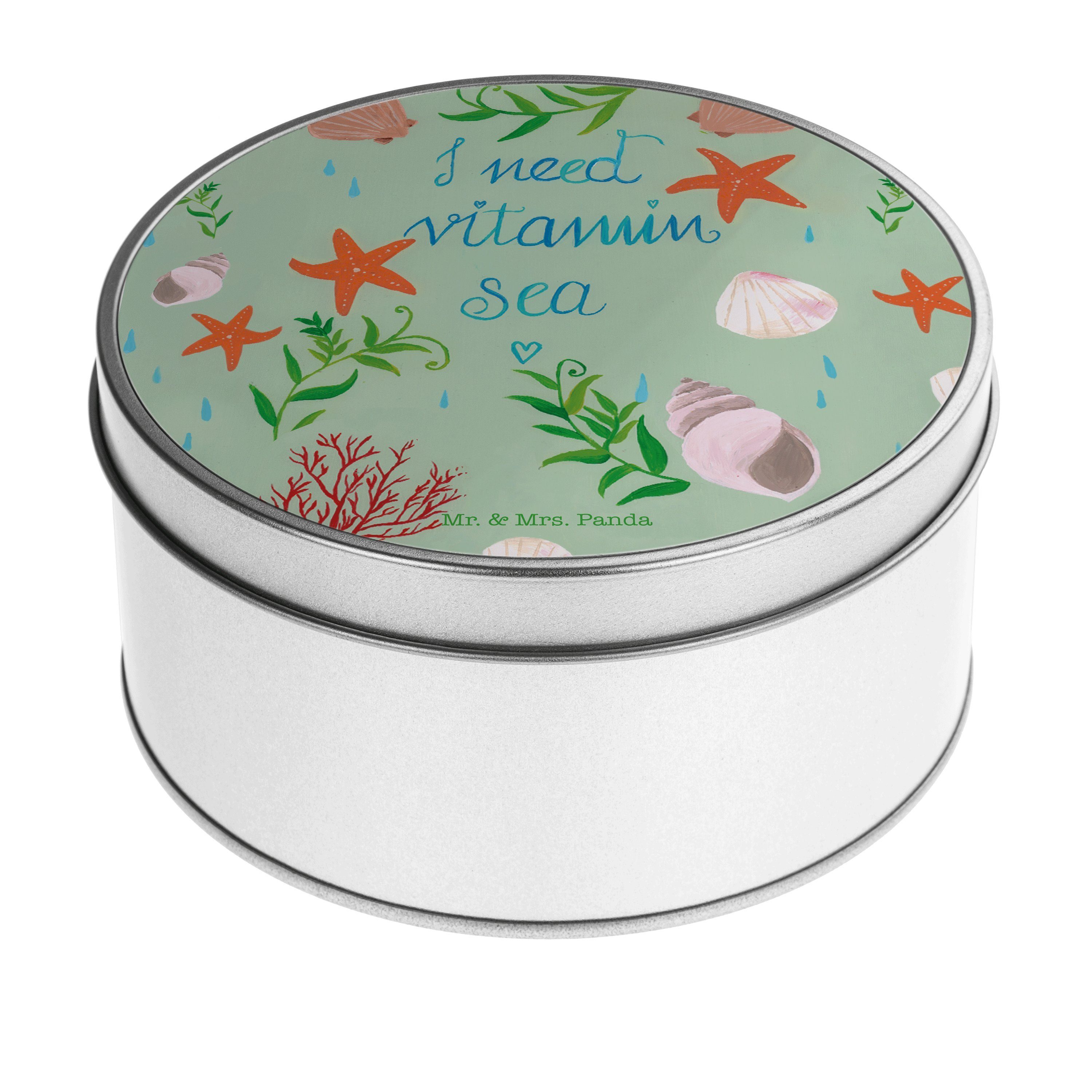 Mr. & Mrs. Panda Aufbewahrungsdose Vitamin Sea, Metallbox, Dekoration, Vorratsdosen, runde dosen, Sea, D (Packung, 1 St)