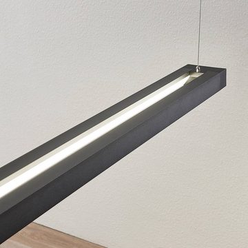 Arcchio Hängeleuchte Cuna, LED-Leuchtmittel fest verbaut, universalweiß, Modern, Aluminium, Polycarbonat, Schwarz (RAL 9005), inkl.