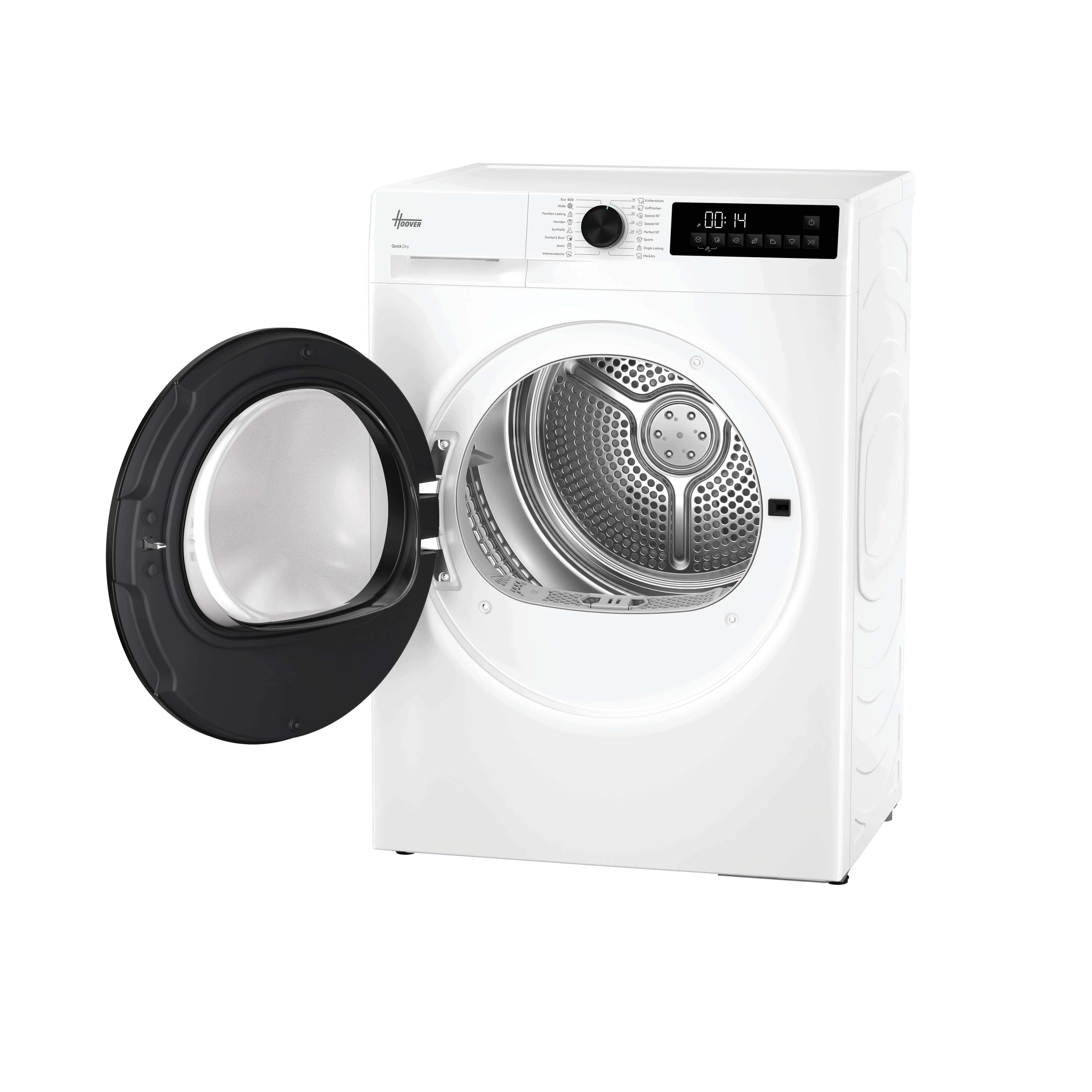 Hoover Wärmepumpentrockner H/ProDry 300 HPGDL 8N1B-84, Express- und Leichtbügelprogramme