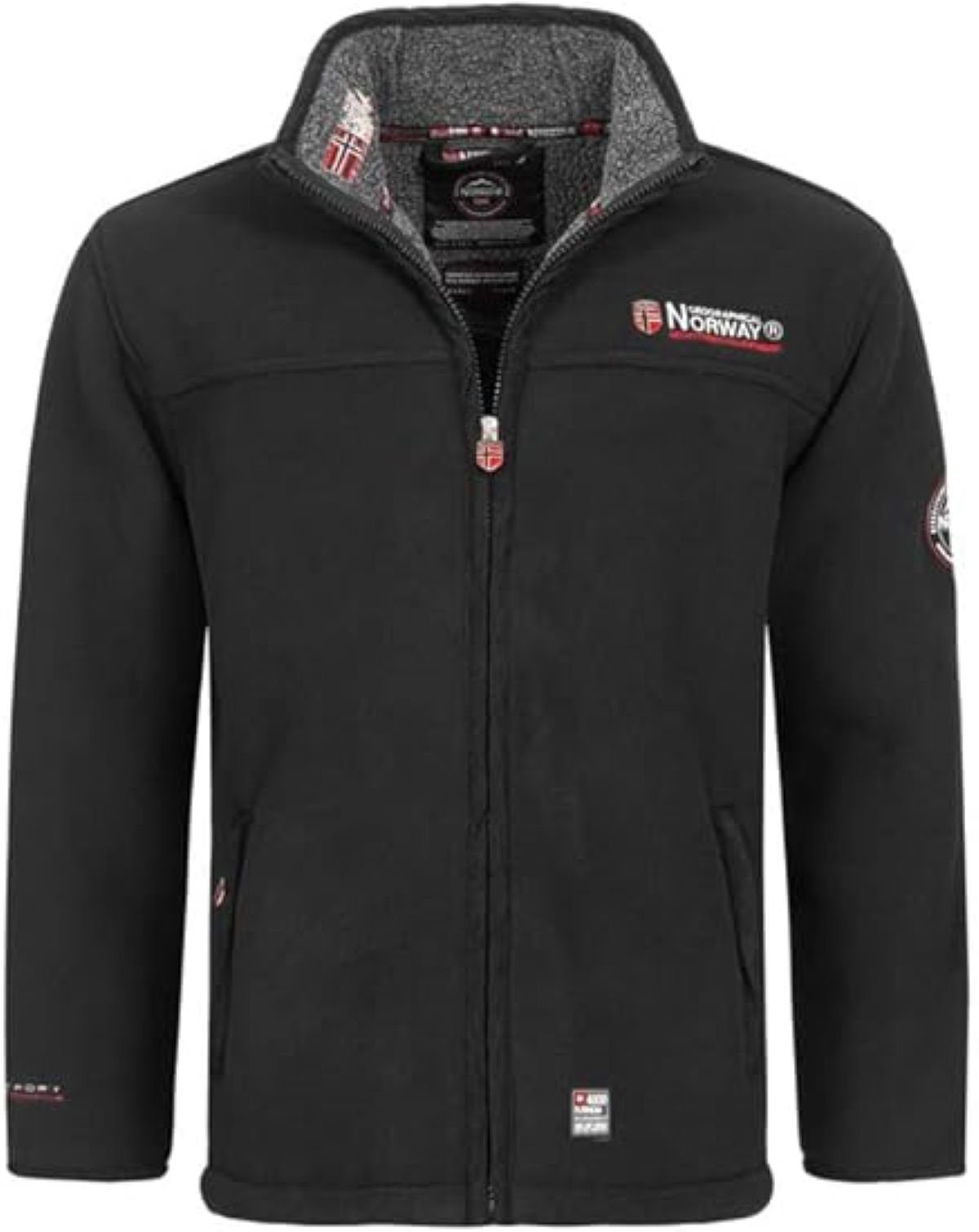 Geographical Norway Fleecejacke Herren SCHWARZ stehkragen (1-St) Jacke brubolt mit Outdoor