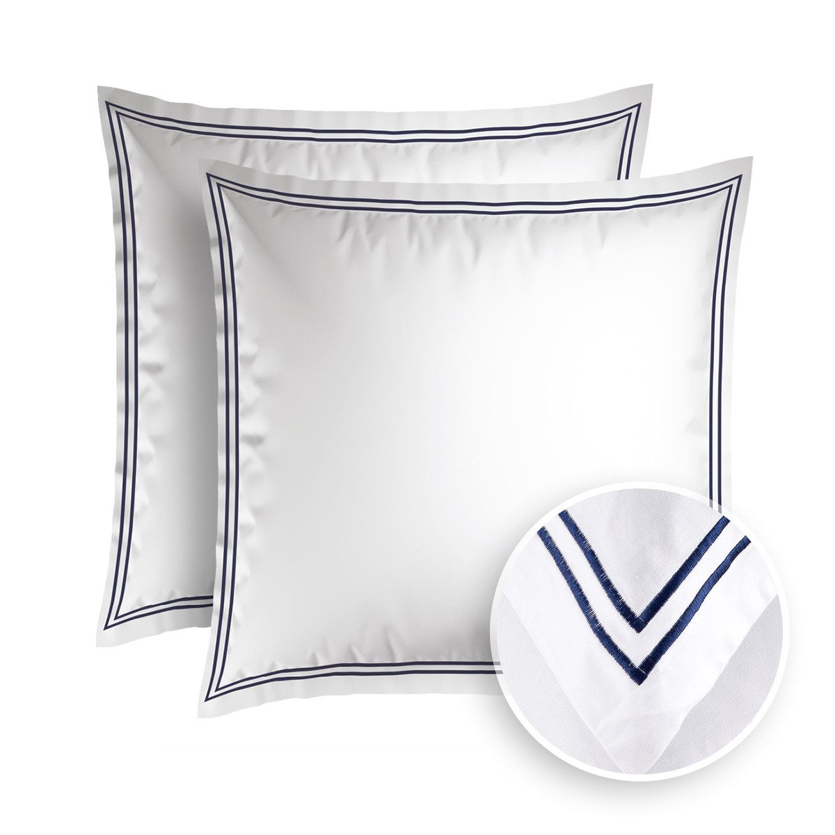 Pure cottom Kissenbezug 2er Set Baumwollsatin günstig online kaufen