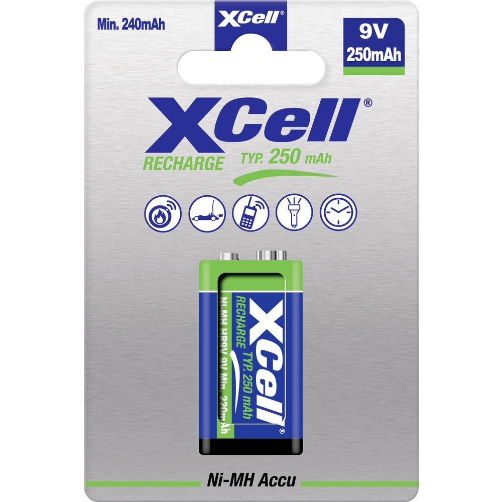 XCell 9 V Block-Akku NiMH 250 8.4 V 1 St. 118101 Akku