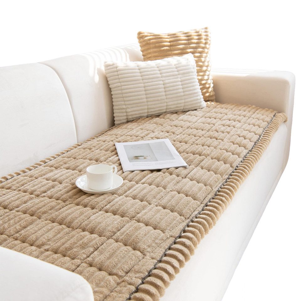 Minicloss Sofaschoner Weiche Flanell Sofa überzug Waschbar - Neue Sitzkissenbezüge, rutschfeste Sofabezug