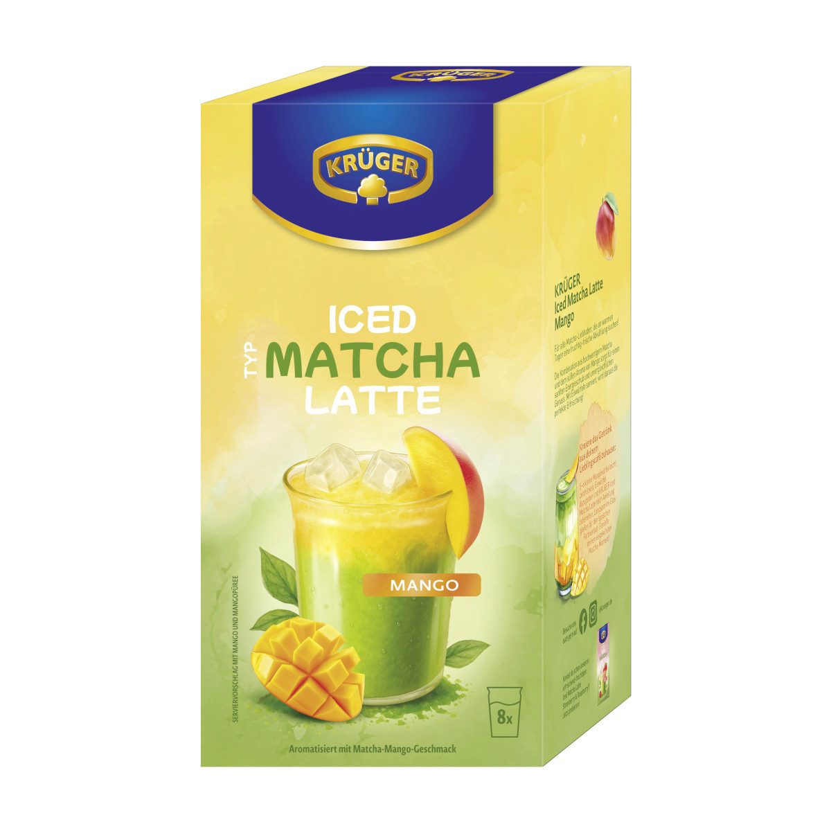 Krüger Kaffee, Krüger Iced Typ Matcha Latte Mango 8er Packung 160g