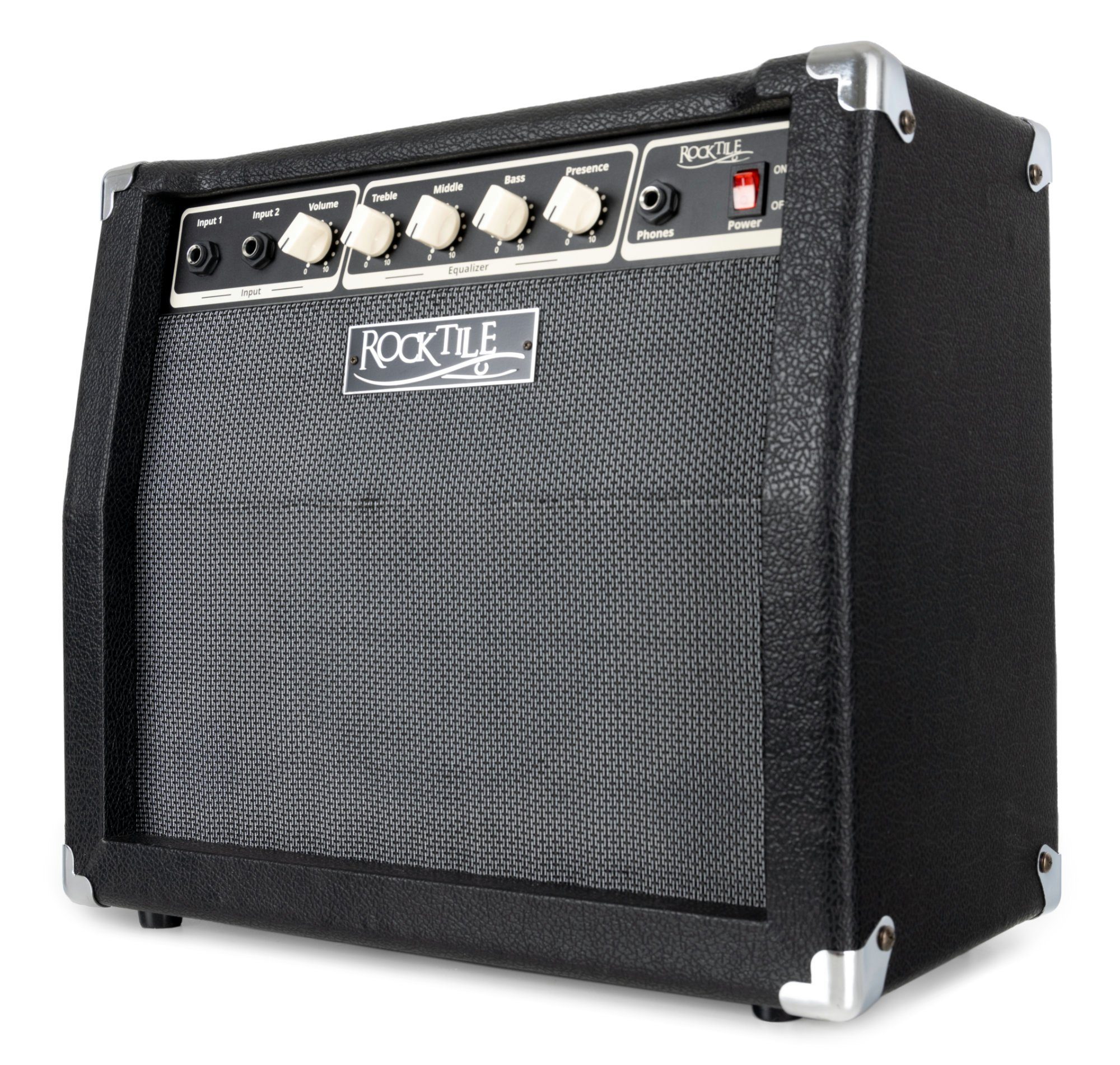 Rocktile BA-30 Jaco Basscombo Verstärker (30 W, Bassverstärker im Combo-Format - 10" Lautsprecher - 3-Band Equalizer)
