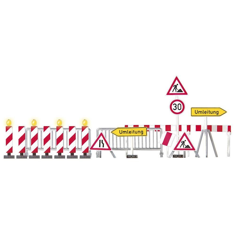 Busch Modelleisenbahn-Verkehrszeichen H0 7 Baustellen-Warnbaken mit Blinkschaltung 5937