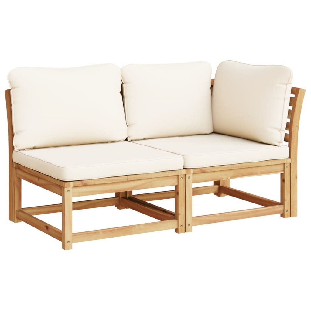vidaXL Gartenlounge-Set, 2-tlg. Lounge Set mit Kissen Massivholz Akazie