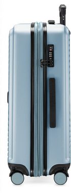 Hauptstadtkoffer Hartschalen-Trolley Mitte, pool blue, 68 cm, 4 Rollen, Hartschalen-Koffer Reisegepäck TSA Schloss Volumenerweiterung