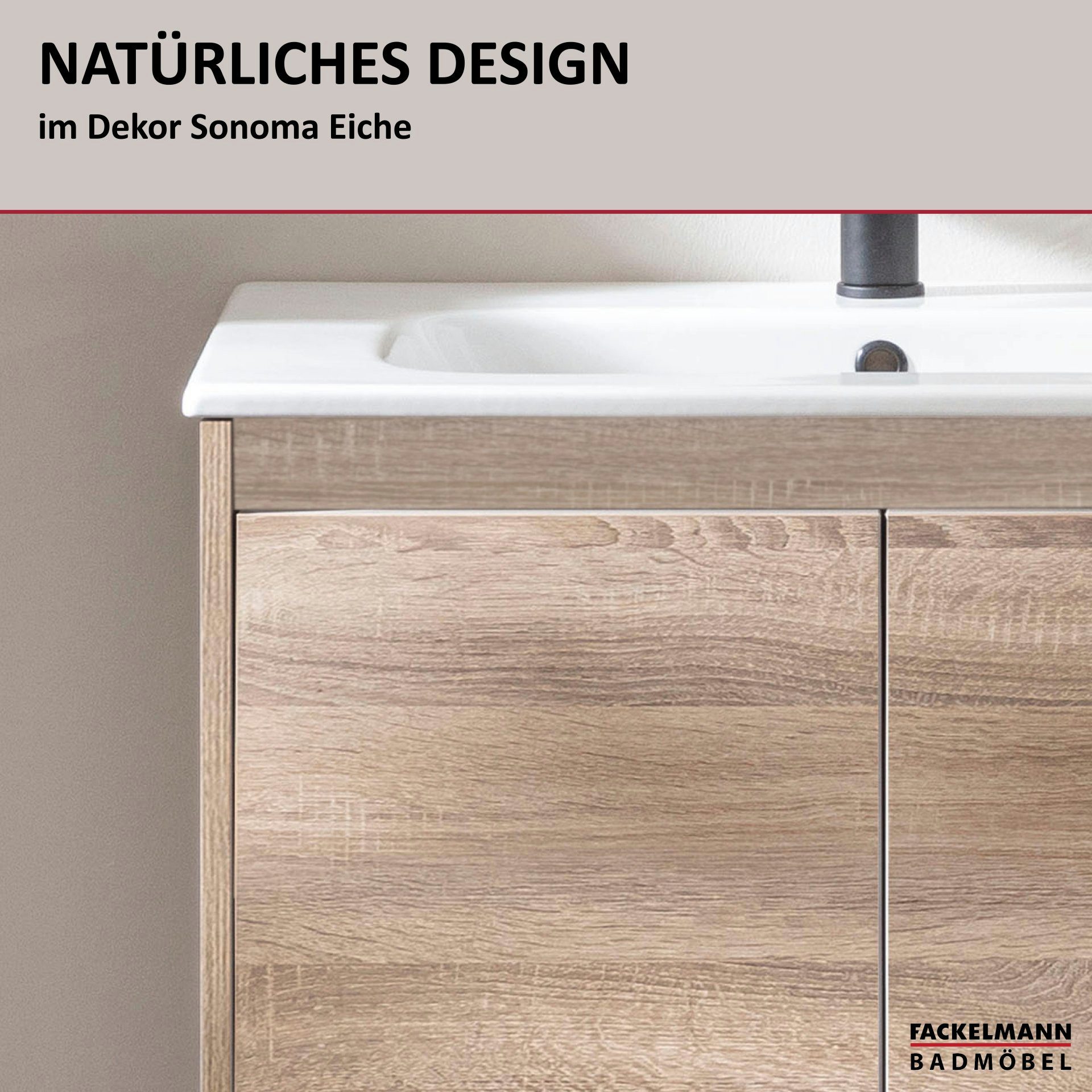 FACKELMANN Badmöbel-Set COMPACT LINE Waschbecken + Unterschrank, Badezimmer günstig online kaufen