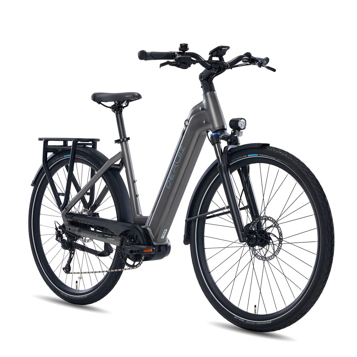 DERUIZ E-Bike Trekkingrad 2025 MICA-G 28 Zoll E-Bike 250W 80Nm Mittelmotor, 48V / 644Wh Akku, 9 Gang SHIMANO SHIMANO ALTUS, 9-Gang Schaltwerk, Kettenschaltung, Mittelmotor, 644 Wh, (mit Akku-Ladegerad, mit Werkzeug), 9-Gang Schaltwerk, Kettenschaltung, Mittelmotor, 644,00 Wh
