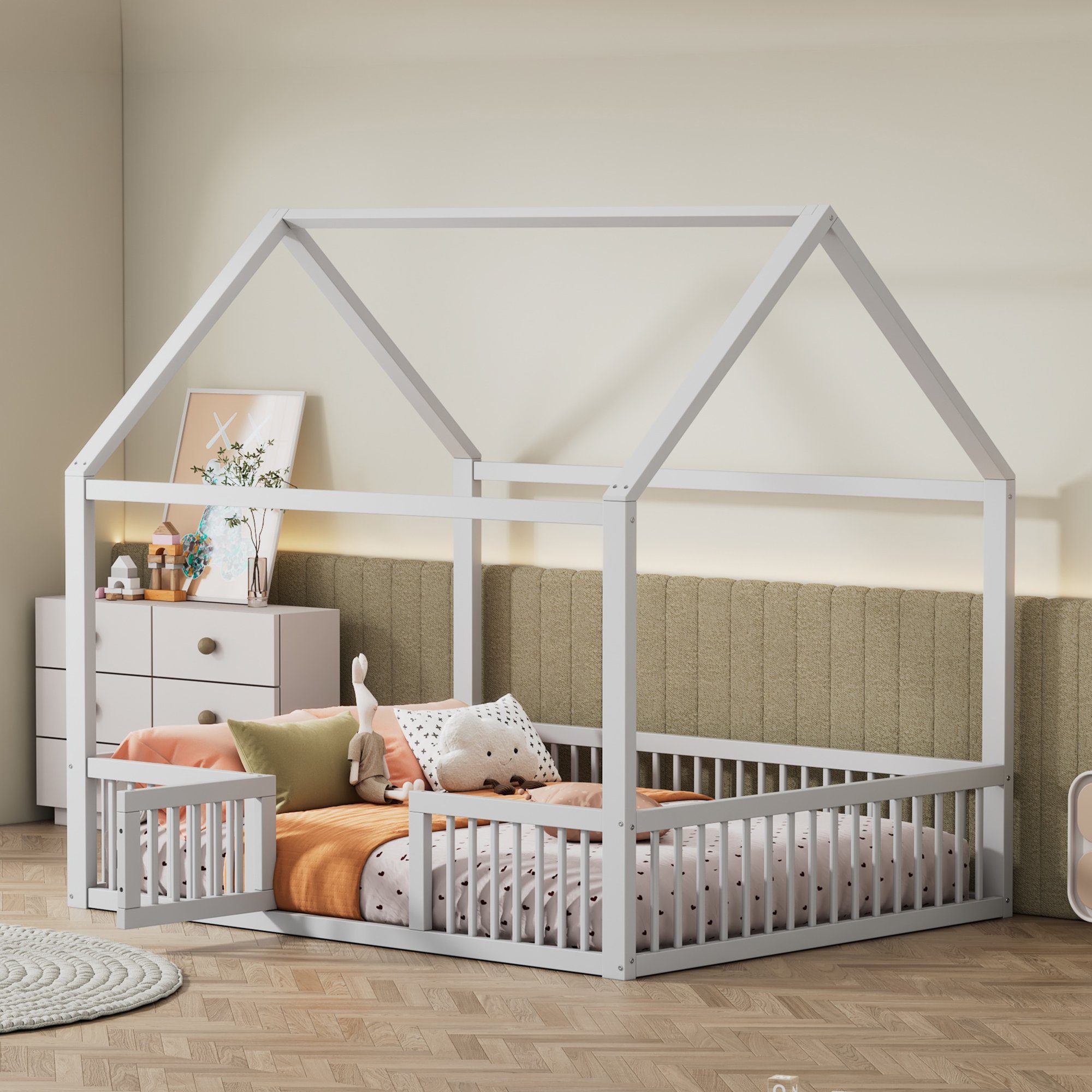 HAUSS SPOLE Kinderbett 140*200cm mit Türchen günstig online kaufen