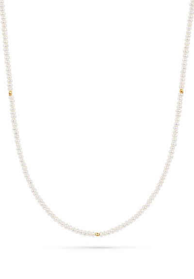LA LARIS Perlenkette YVAINE, 925 Sterling Silber mit Süßwasserzuchtperlen