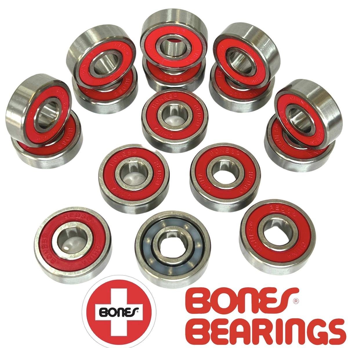 Bones Kugellager Bones REDS Bearings Stunt-Scooter Skate Ersatz-Kugellager (16 Stück)