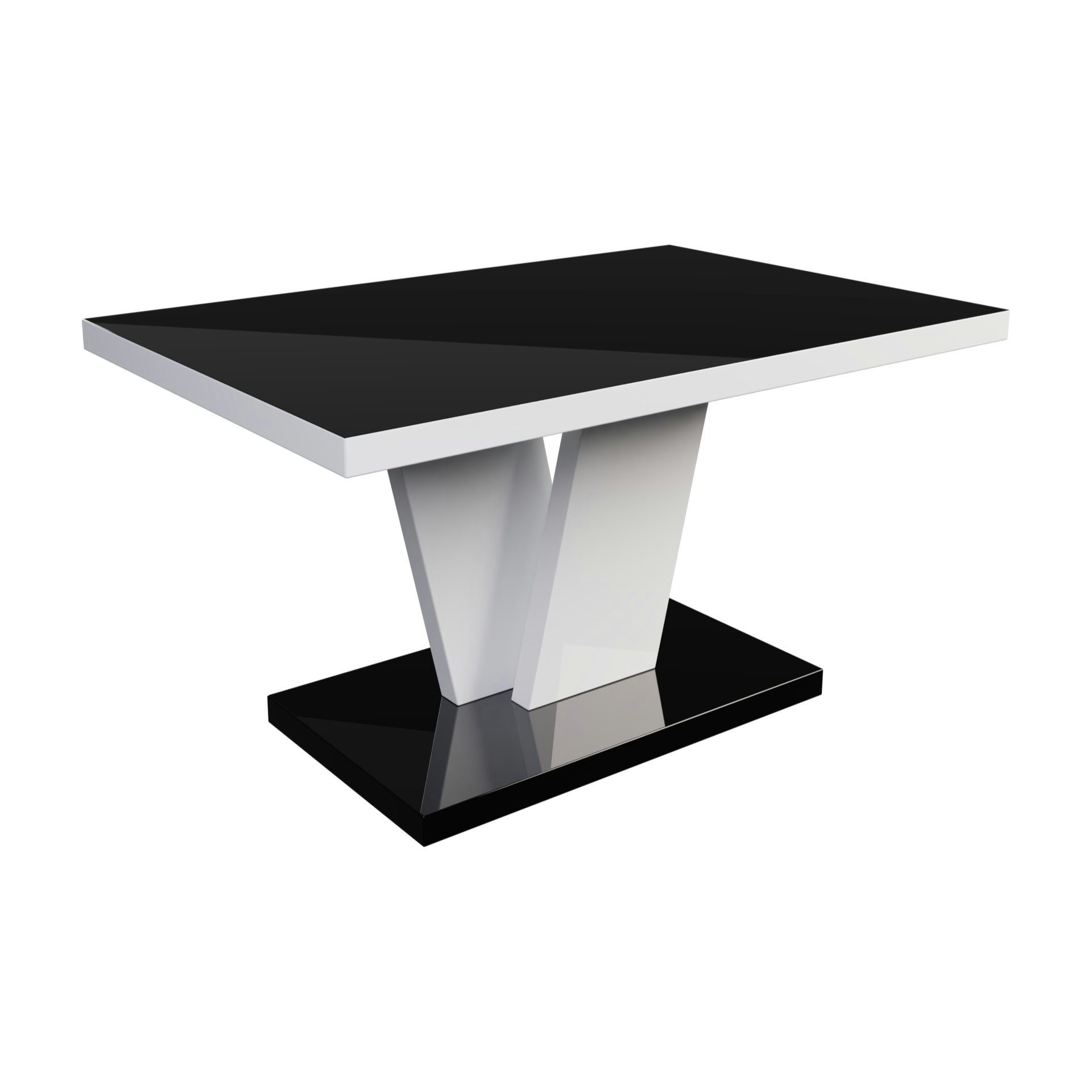Hochglanz Tisch 90x60x50cm Hochglanz Hochglanz MA-222 Couchtisch / designimpex Couchtisch Design Schwarz Weiß