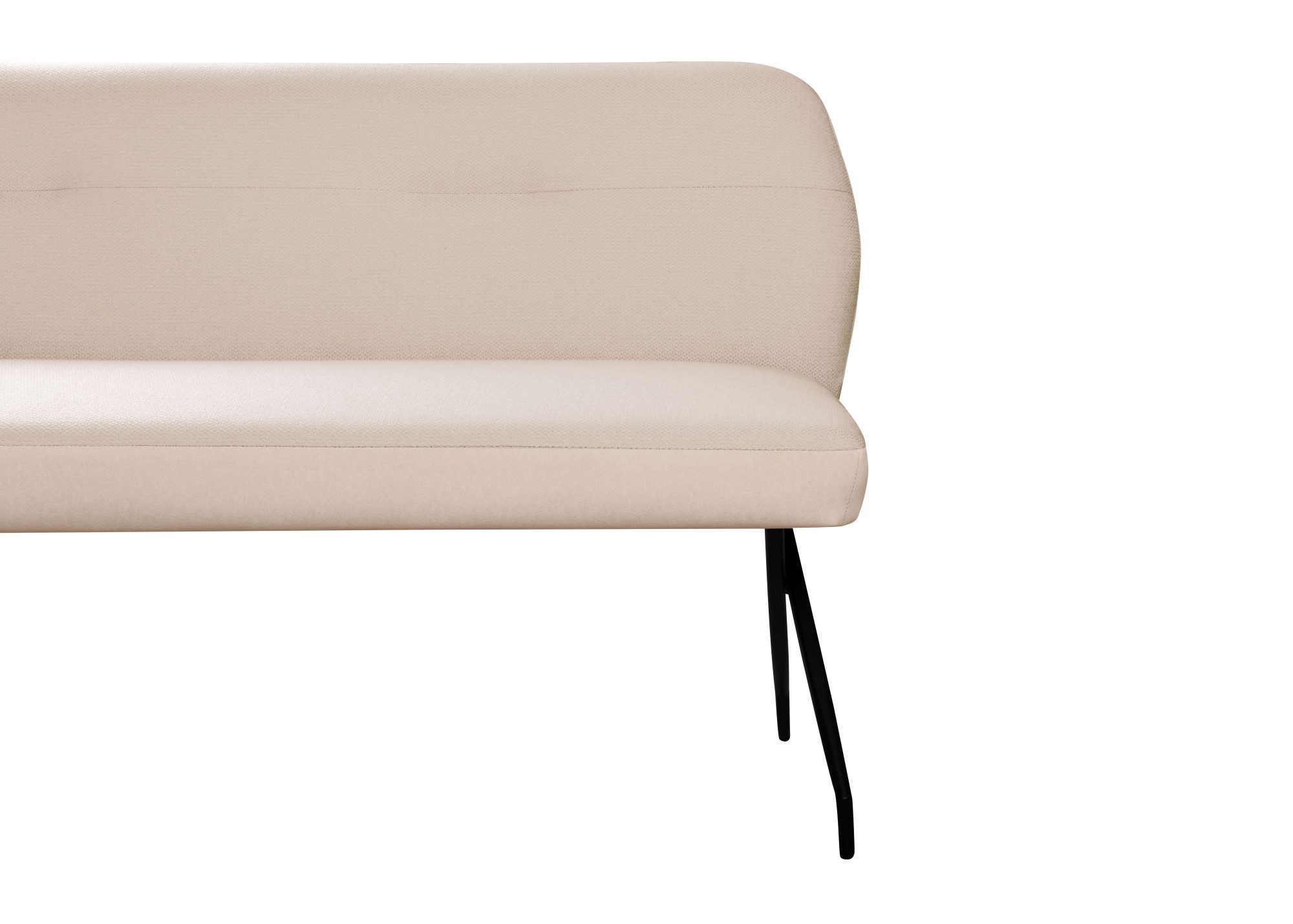 OTTO home Sitzbank Bruna Esszimmerbank, Bank, Küchenbank, Polsterbank, Mattschwarzes Metallgestell, 2-Stoff-Design, Wellenfederung im Sitz