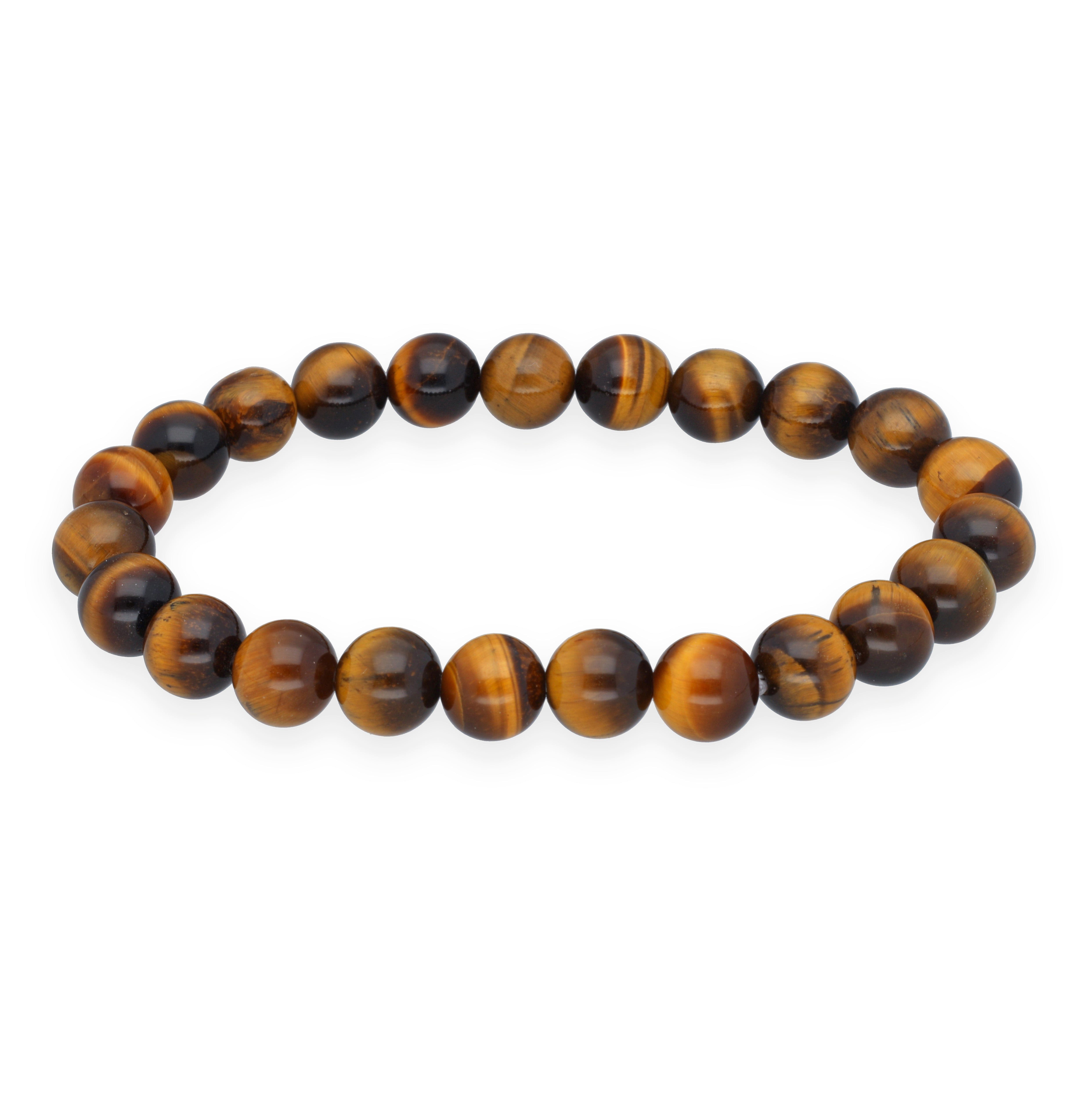 Lebensquelle Plus Armband Tigerauge Kugelarmband, 8 mm