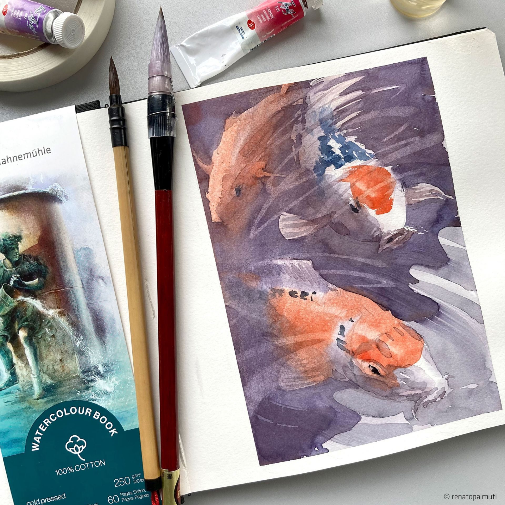 Honsell Fabriano Artistico Acquarello Watercolour, Extra Weiß, Feinkorn Cold Pressed, 12,5 X 18 Cm, 25 Blatt 300 G/m², Hochwertiger Künstler- Aquarellkarton, Block 4-seitig Geleimt, Vegan
