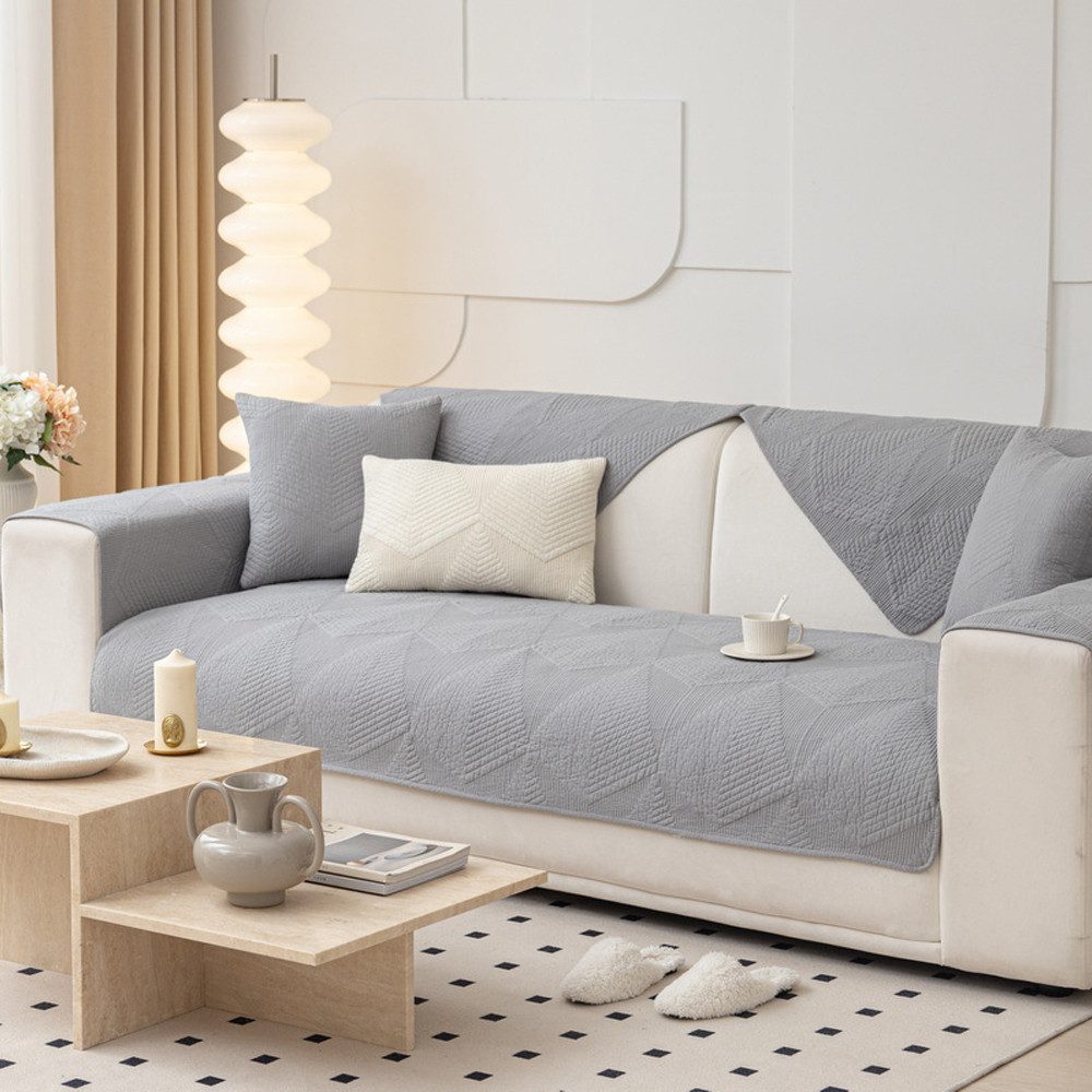 TUWENA Sofahusse Sofa überzug Waschbar, Weiche Sofabezug 1 2 3 Sitzer, Anti-Rutsch