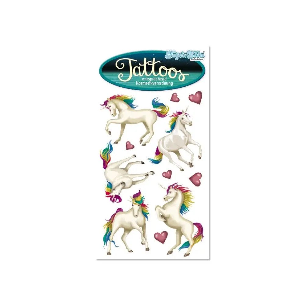 Lutz Mauder Verlag Kindertattoo TapirElla Tattoo Einhorn Luna, ab 3 Jahren.