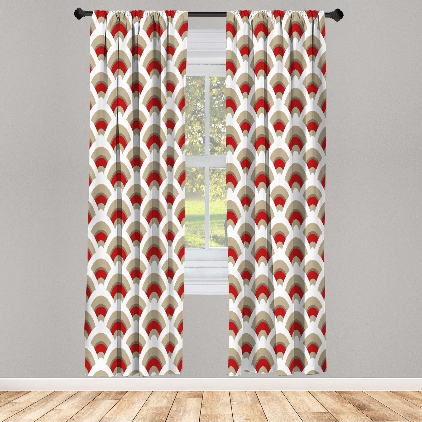 Gardine »Fensterbehandlungen 2 Panel Set für Wohnzimmer ...
